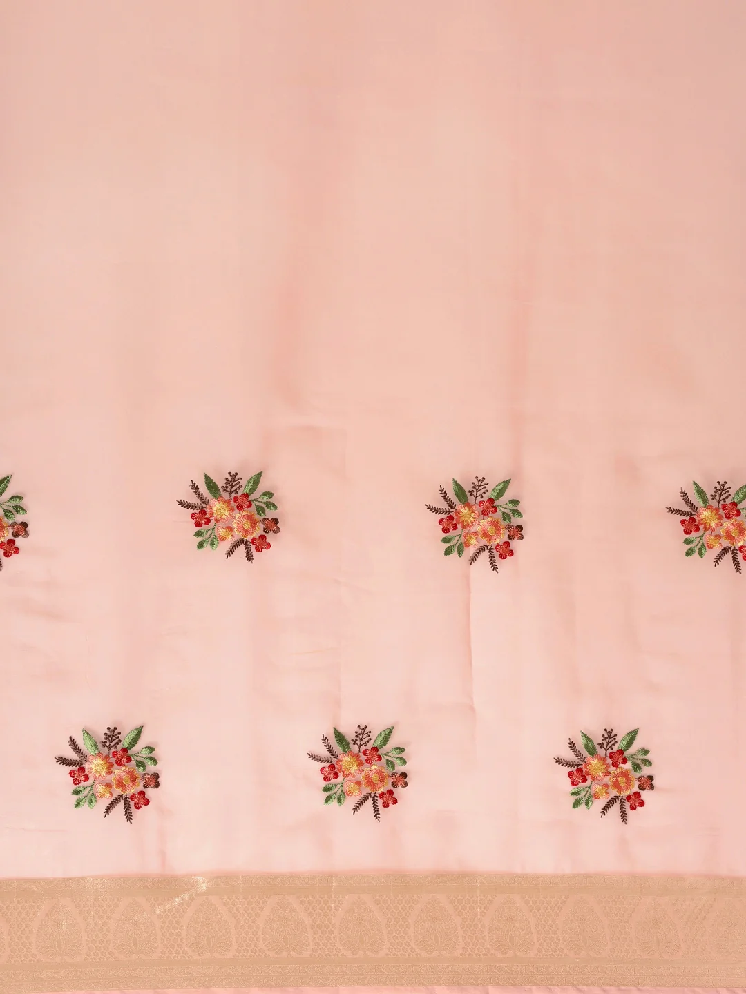 Neerus Pink Color Organza Fabric Saree - Image 3