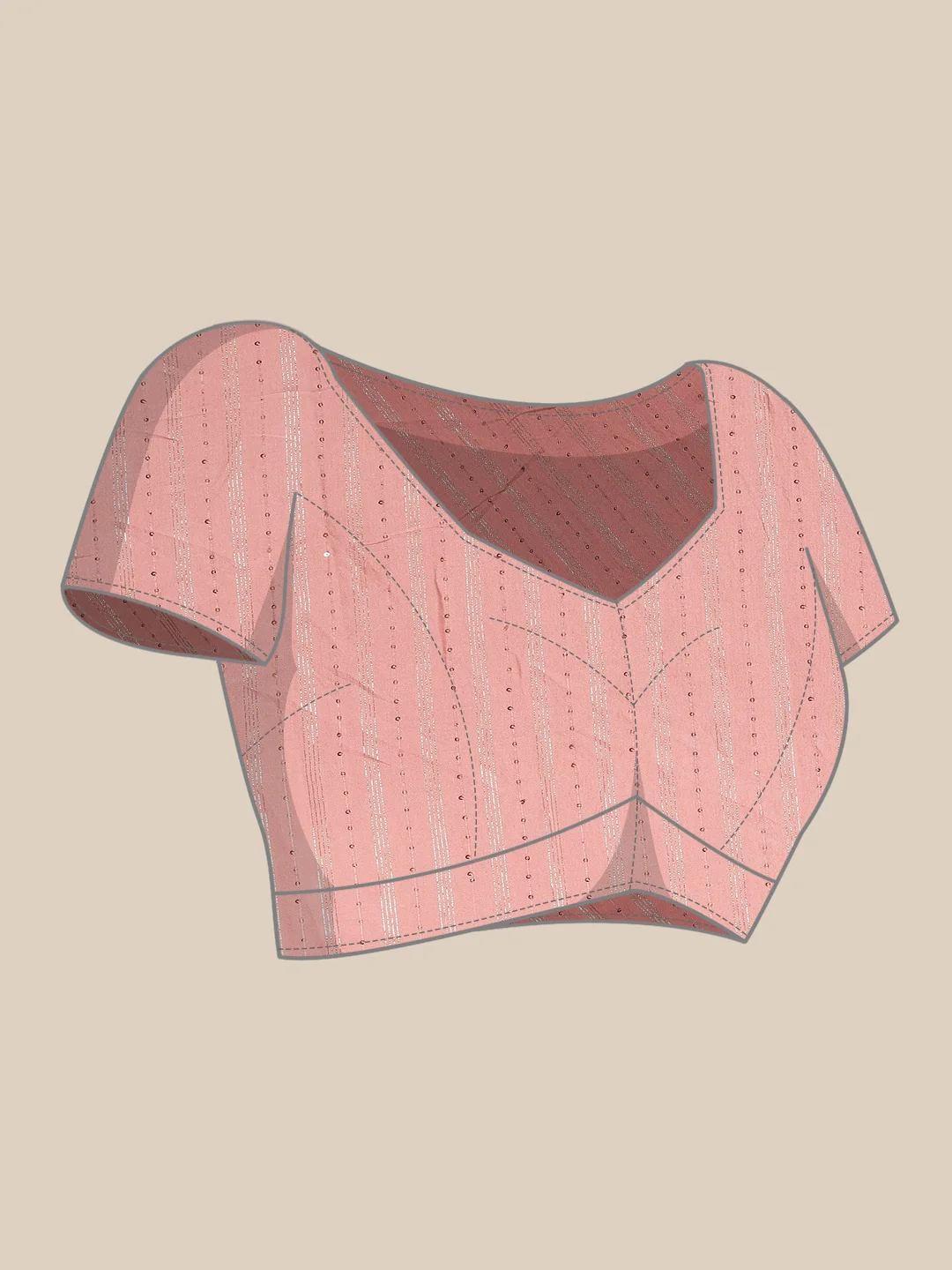 Neerus Pink Color Organza Fabric Saree - Image 5