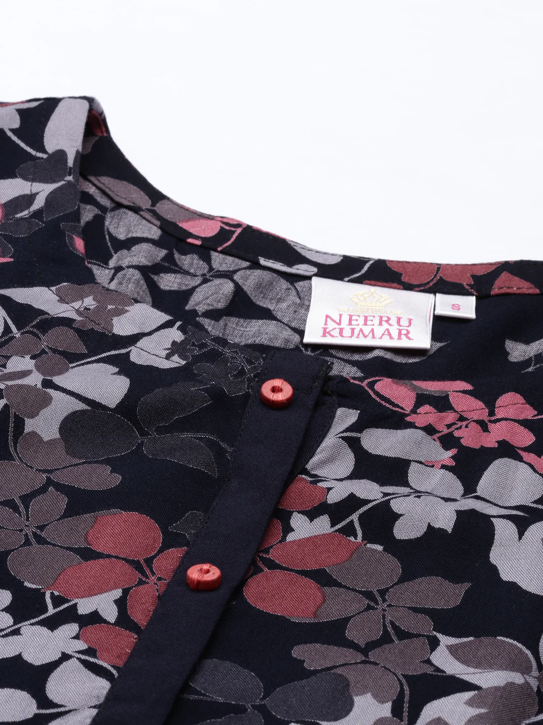 Neerus Pink Color Rayon Fabric Kurta - Image 5
