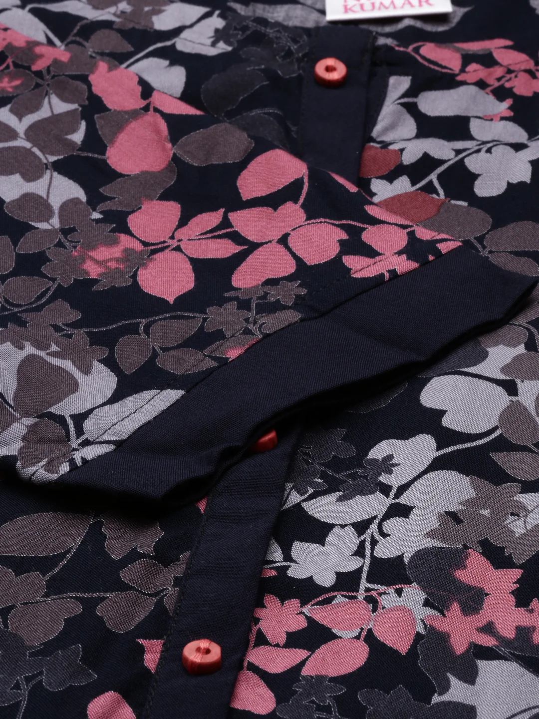 Neerus Pink Color Rayon Fabric Kurta - Image 6