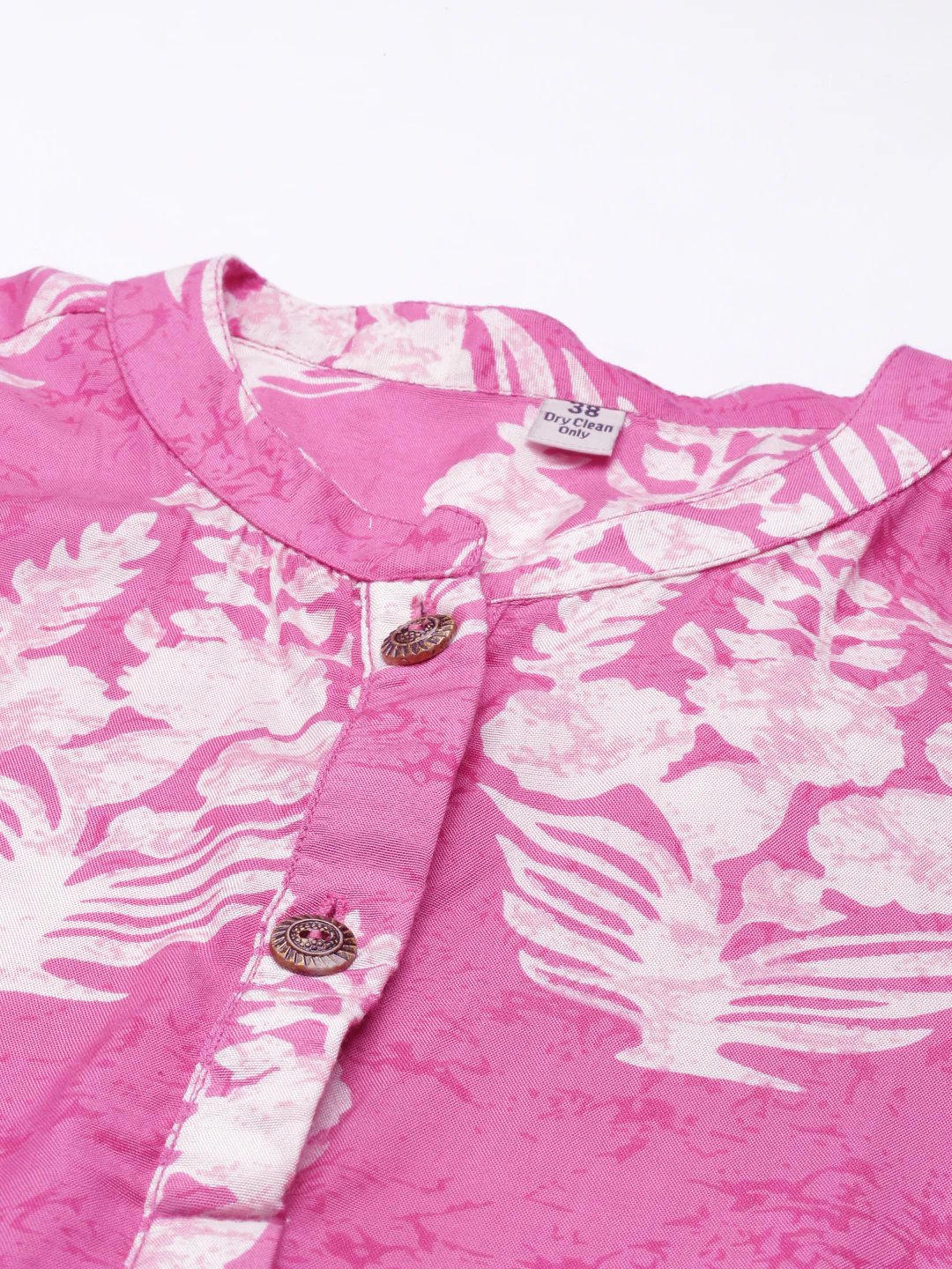 Neerus Pink Color Santoon Fabric Kurta - Image 7