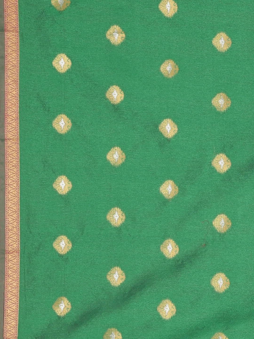Neerus Pink Color Silk Cotton Fabric Saree With Blouse Piece - Image 6
