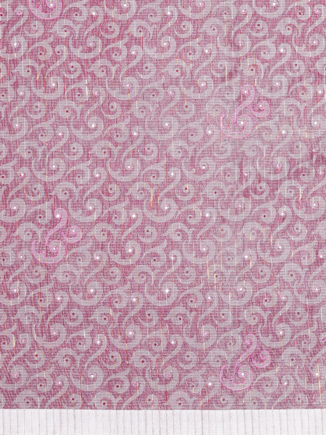 Neerus Pink Color Tissue Fabric Saree - Image 3