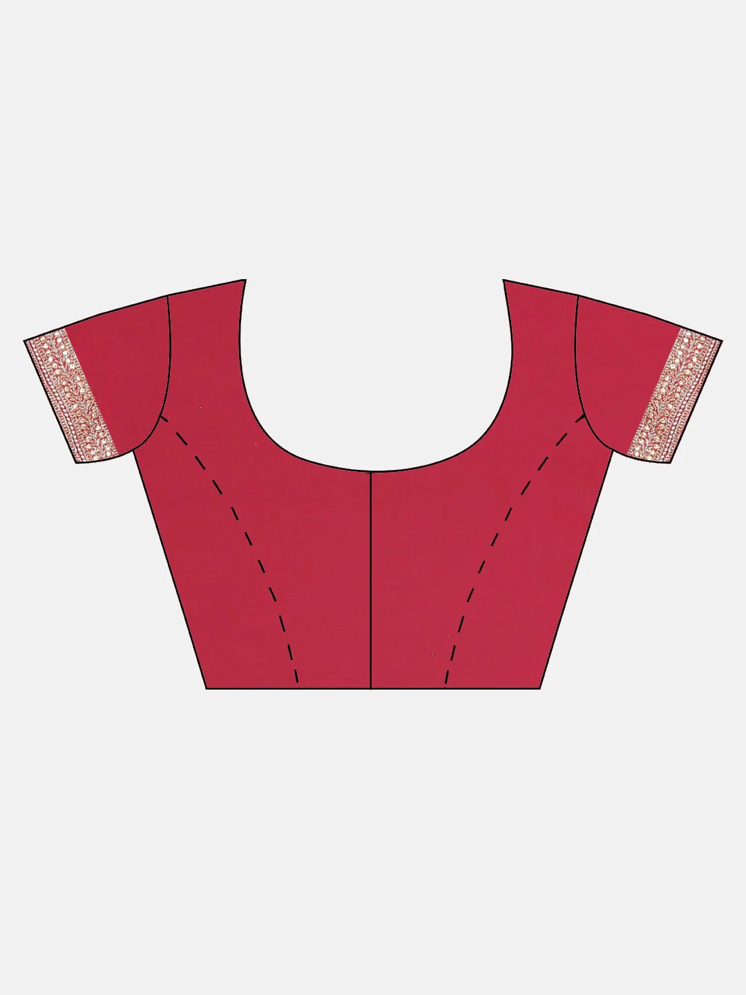 Neerus Pink Embellished Saree With Blouse - Image 5