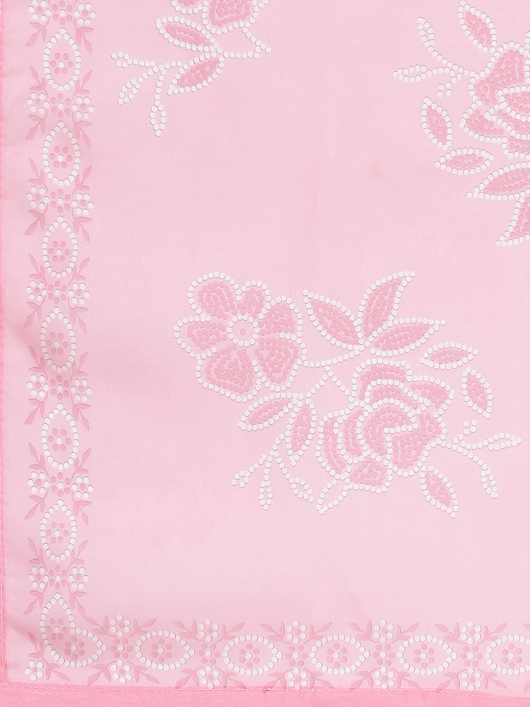 Neerus Pink Organza Straight Casual Floral Kurta and Trouser with Dupatta - Image 8