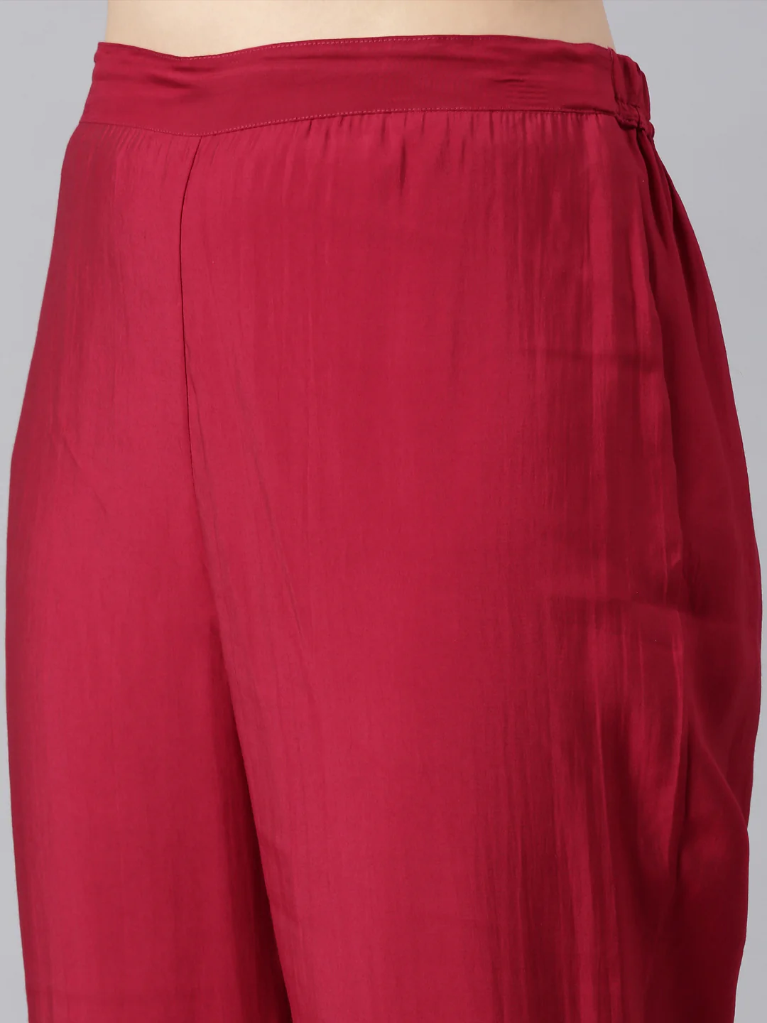 Neerus Pink Panelled Straight Kurta and Trousers - Image 6