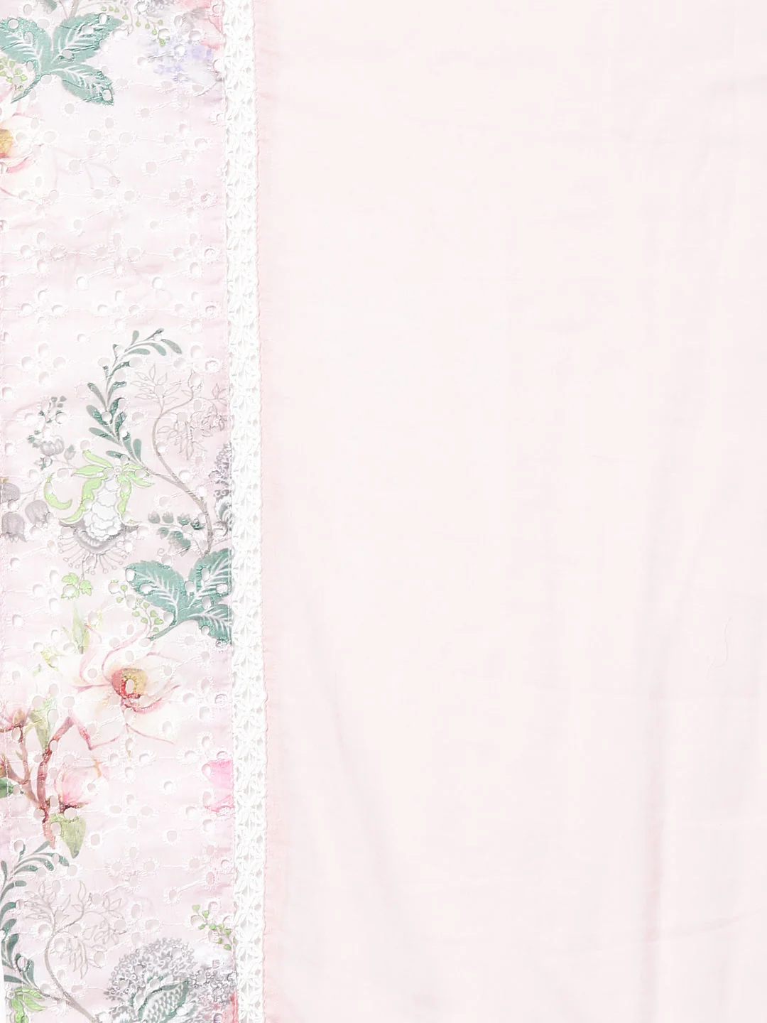 Neerus Pink Panelled Straight Printed Kurta And Trousers With Dupatta - Image 8