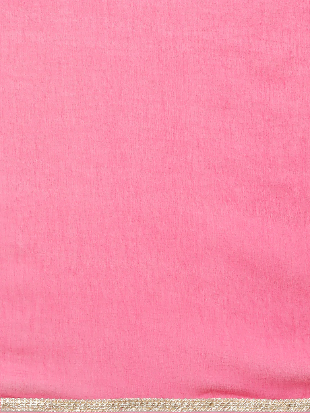 Neerus Pink Pleated Straight Floral Kurta And Trousers With Dupatta - Image 7