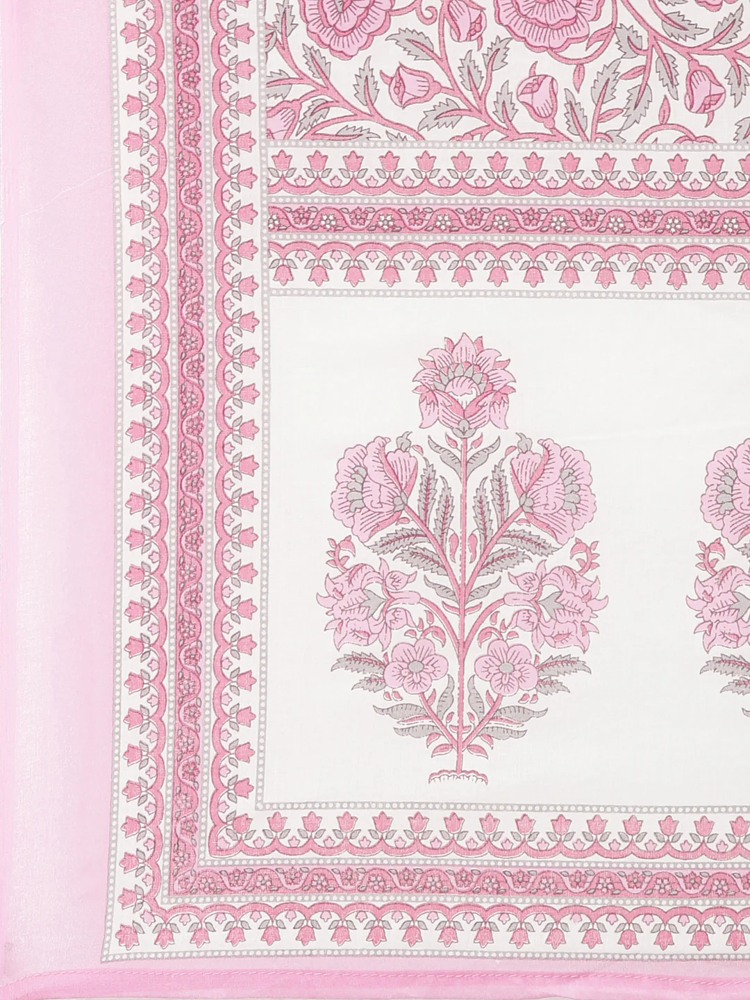 Neerus Pink Printed Straight Kurta and Trousers With Dupatta - Image 7
