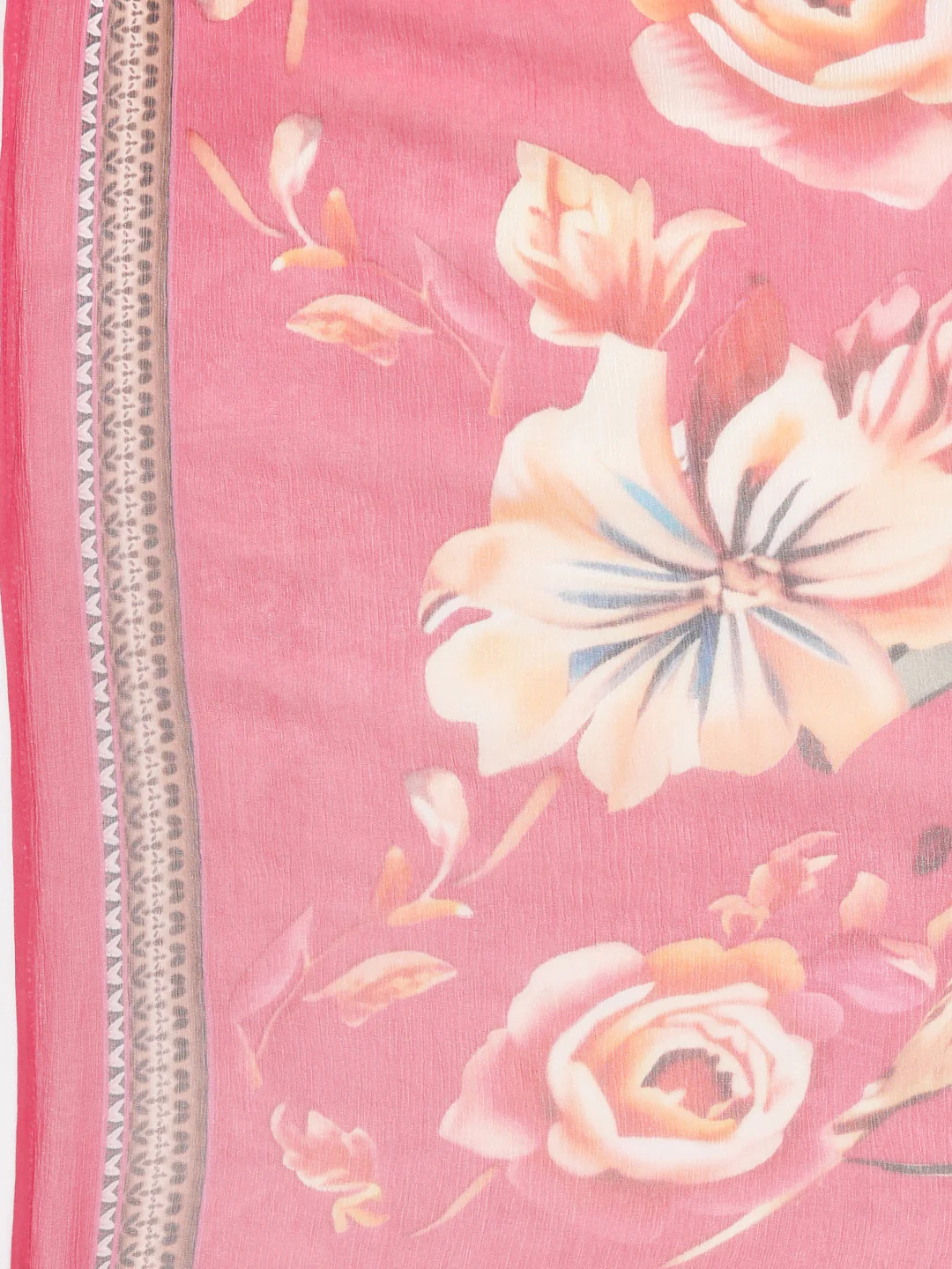 Neerus Pink Printed Straight Kurta and Trousers With Dupatta - Image 7