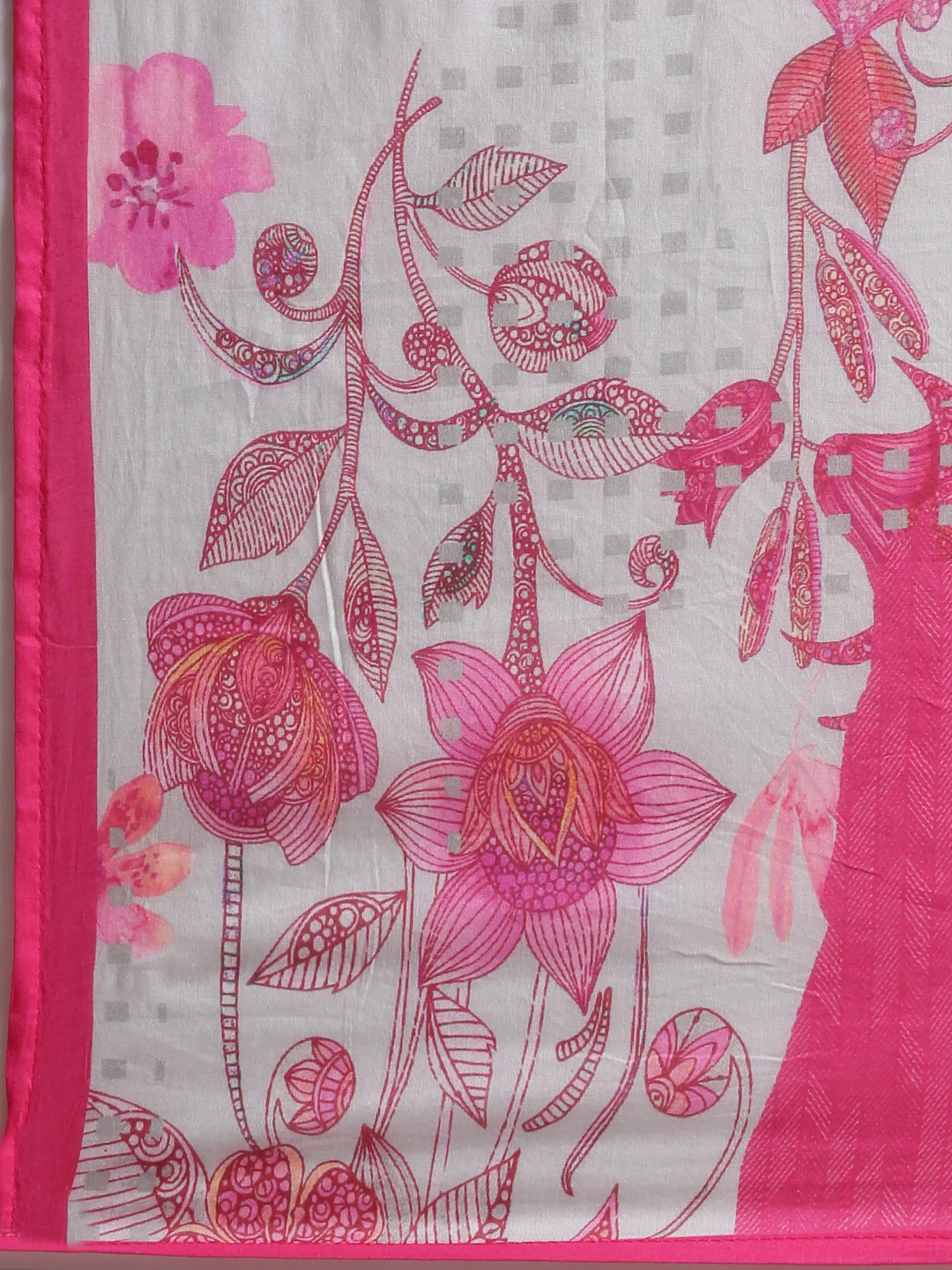 Neerus Pink Printed Straight Kurta And Trousers With Dupatta - Image 7