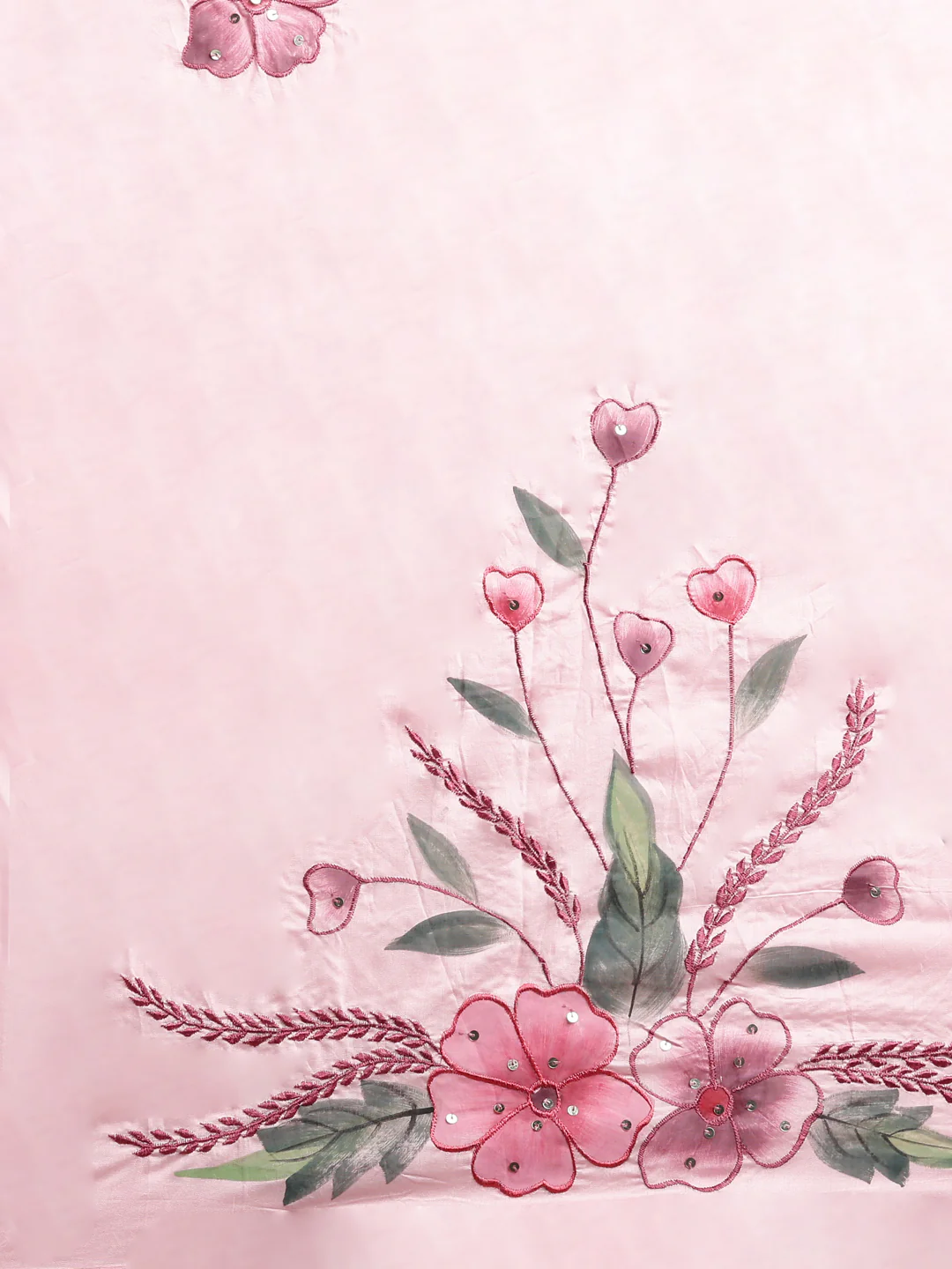 Neerus Pink Regular Anarkali Kurta and Trousers With Dupatta - Image 6