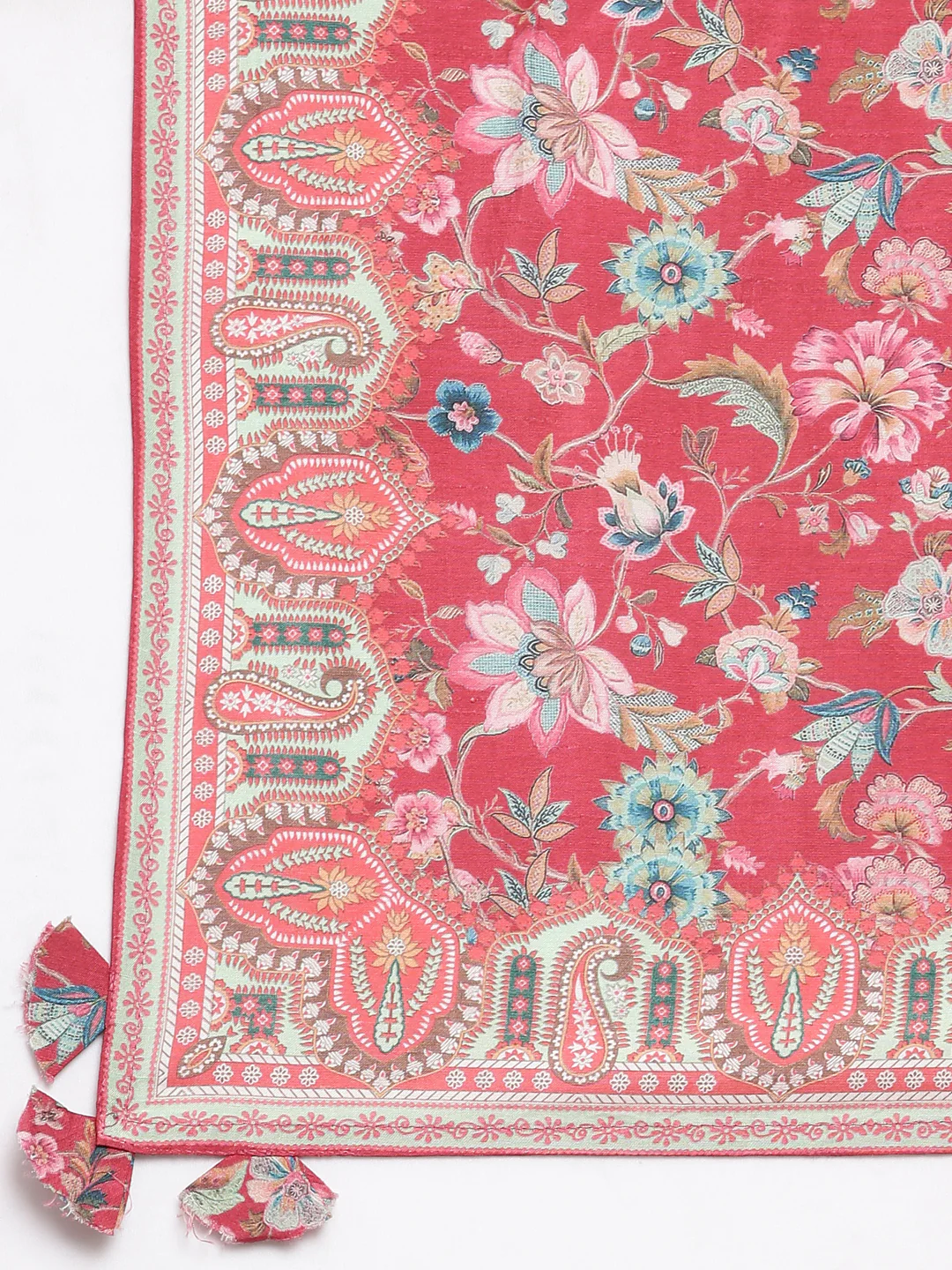 Neerus Pink Regular Anarkali Kurta and Trousers With Dupatta - Image 7