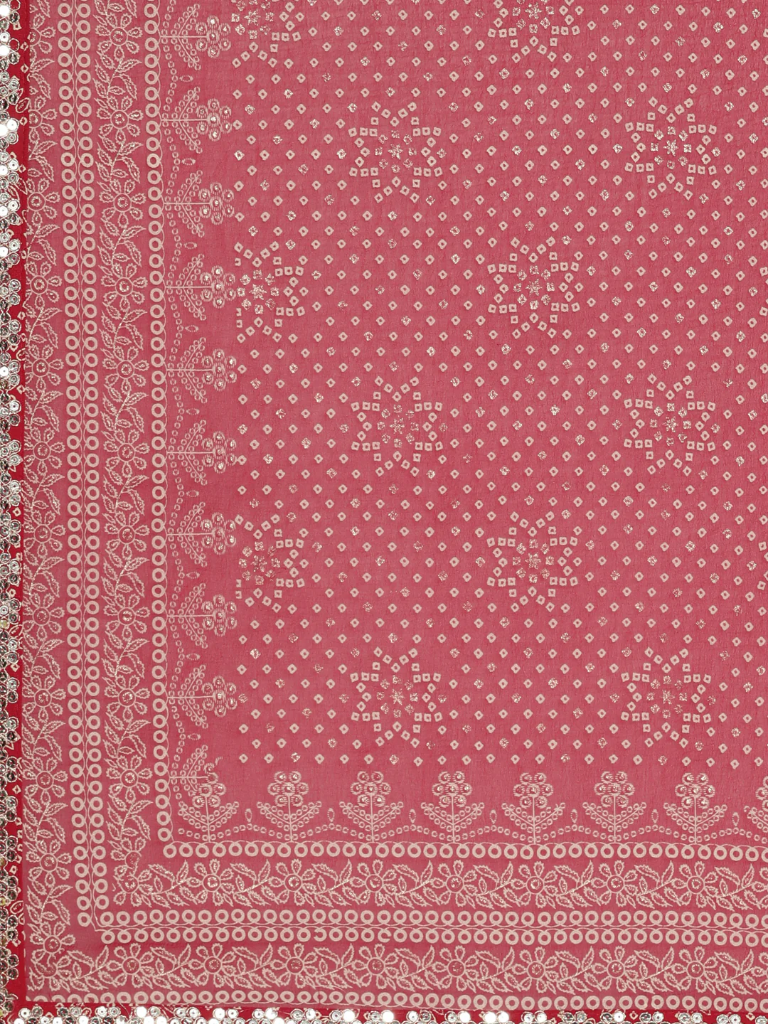 Neerus Pink Regular Calf Length Printed Kurta Printed Trousers With Dupatta - Image 7