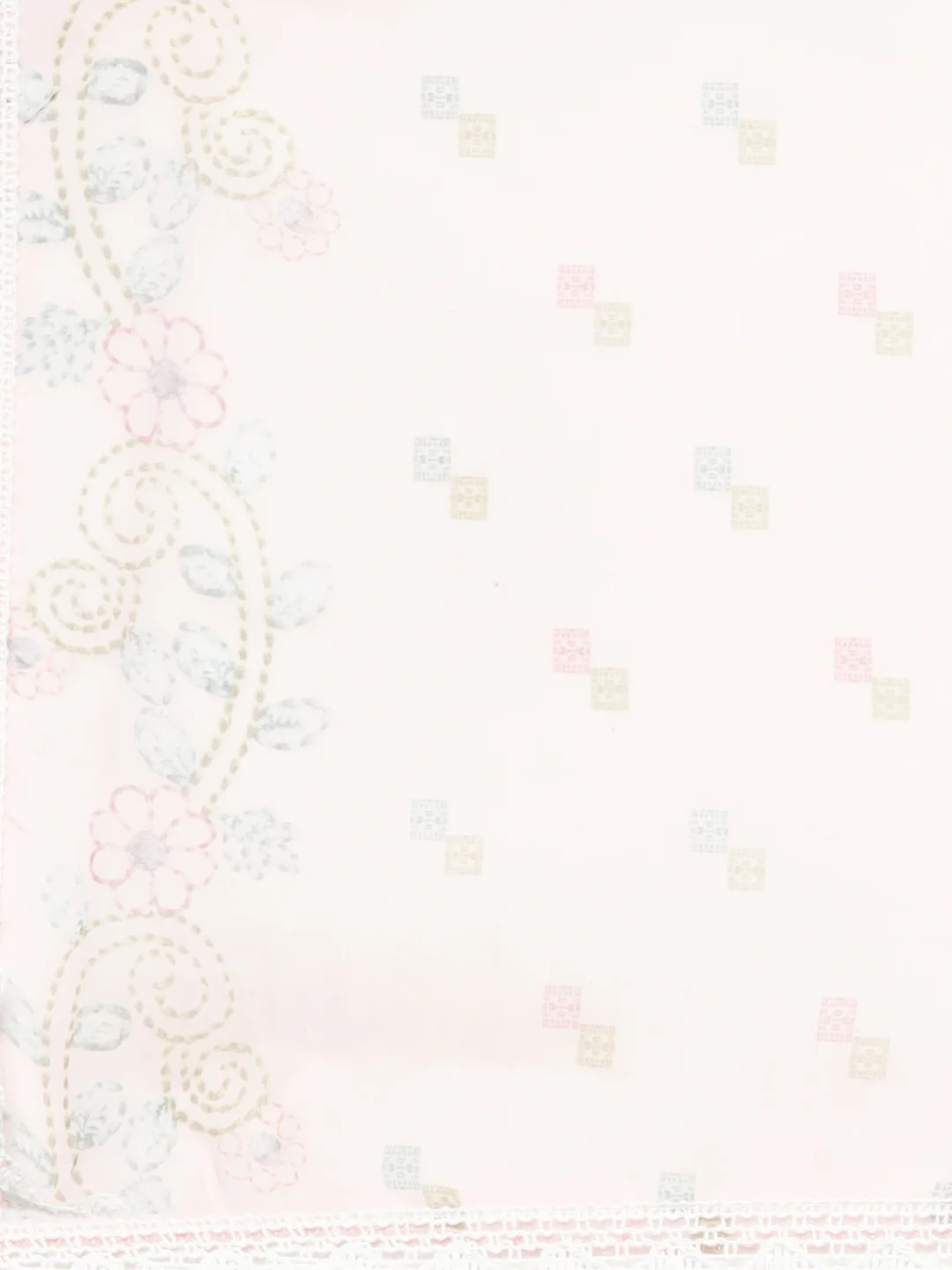 Neerus Pink Regular Flared Floral Kurta And  Trousers With Dupatta - Image 6