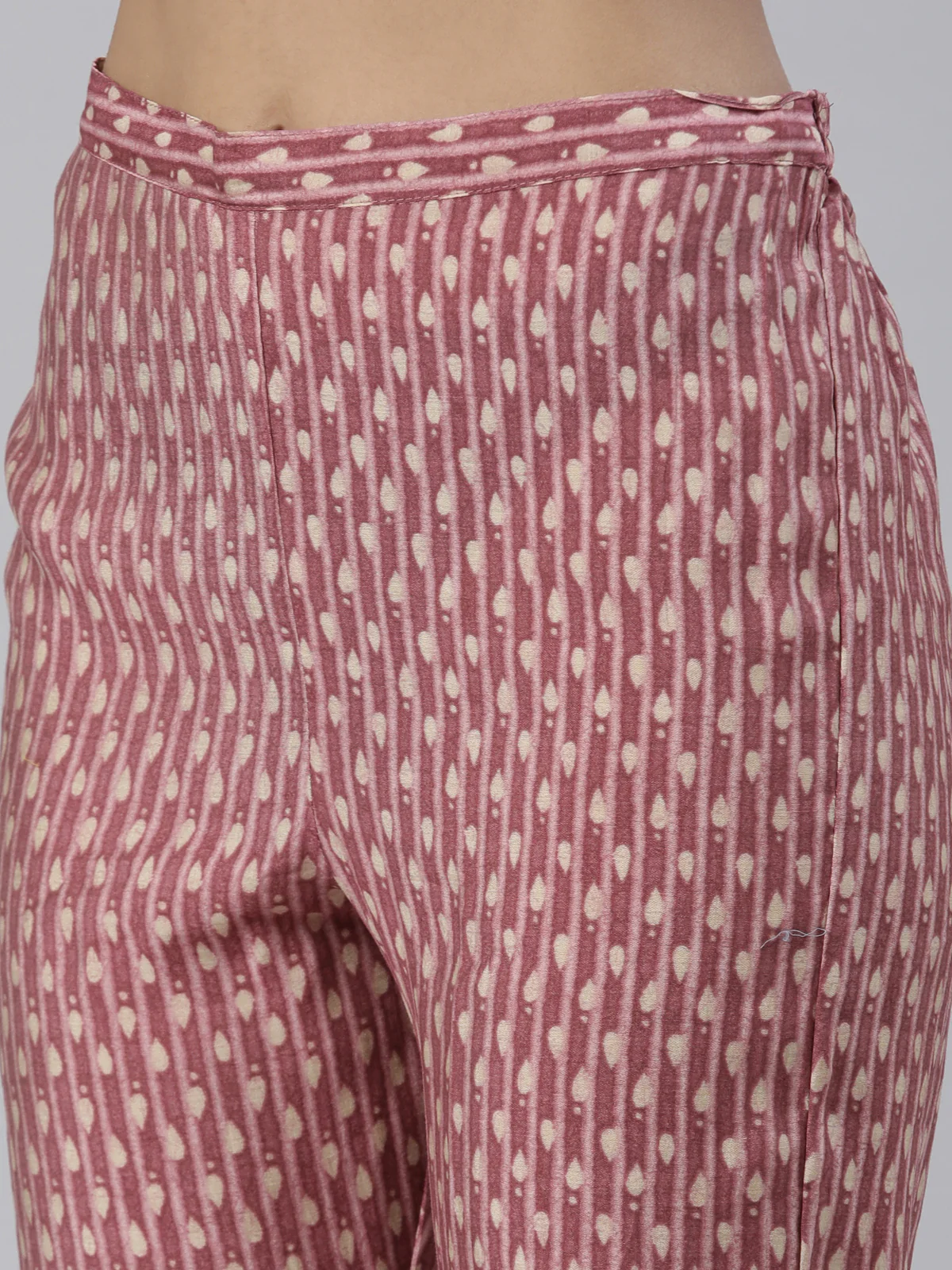 Neerus Pink Regular Knee Length Printed Kurta Printed Trousers With Dupatta - Image 5