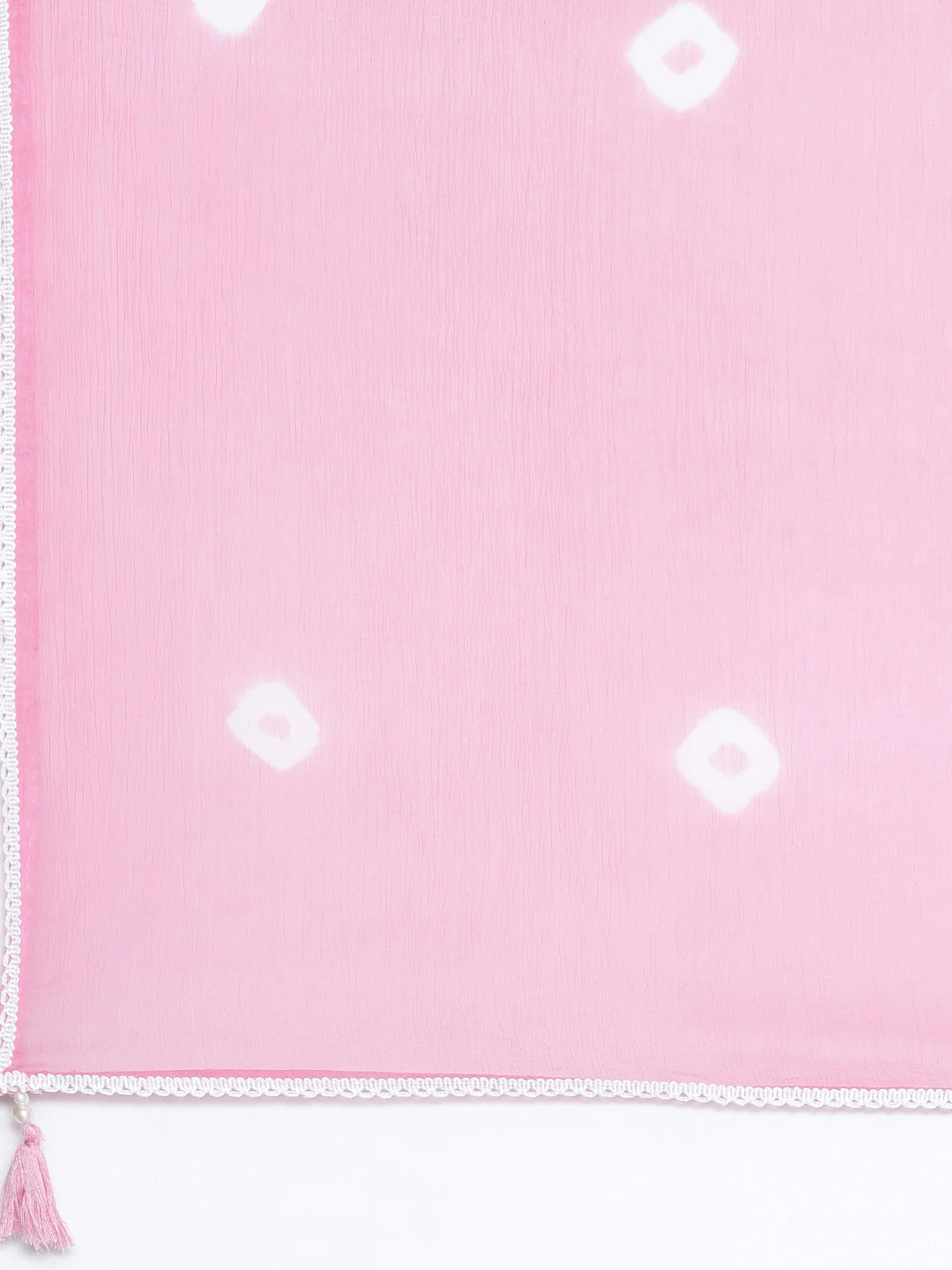 Neerus Pink Regular Knee Length Printed Kurta Solid Trousers With Dupatta - Image 7