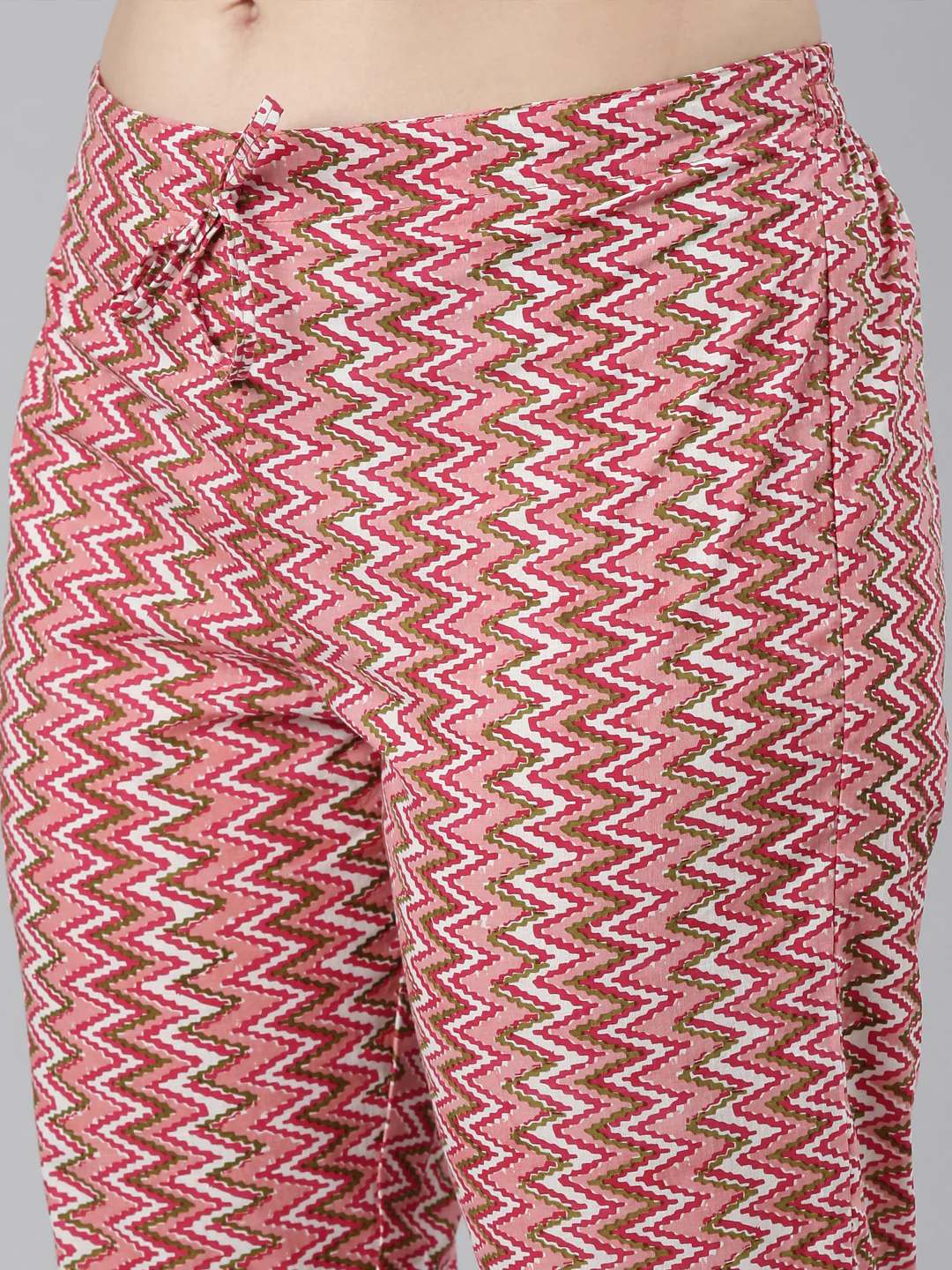Neerus Pink Regular Straight Embroidered Kurta and Trousers - Image 6