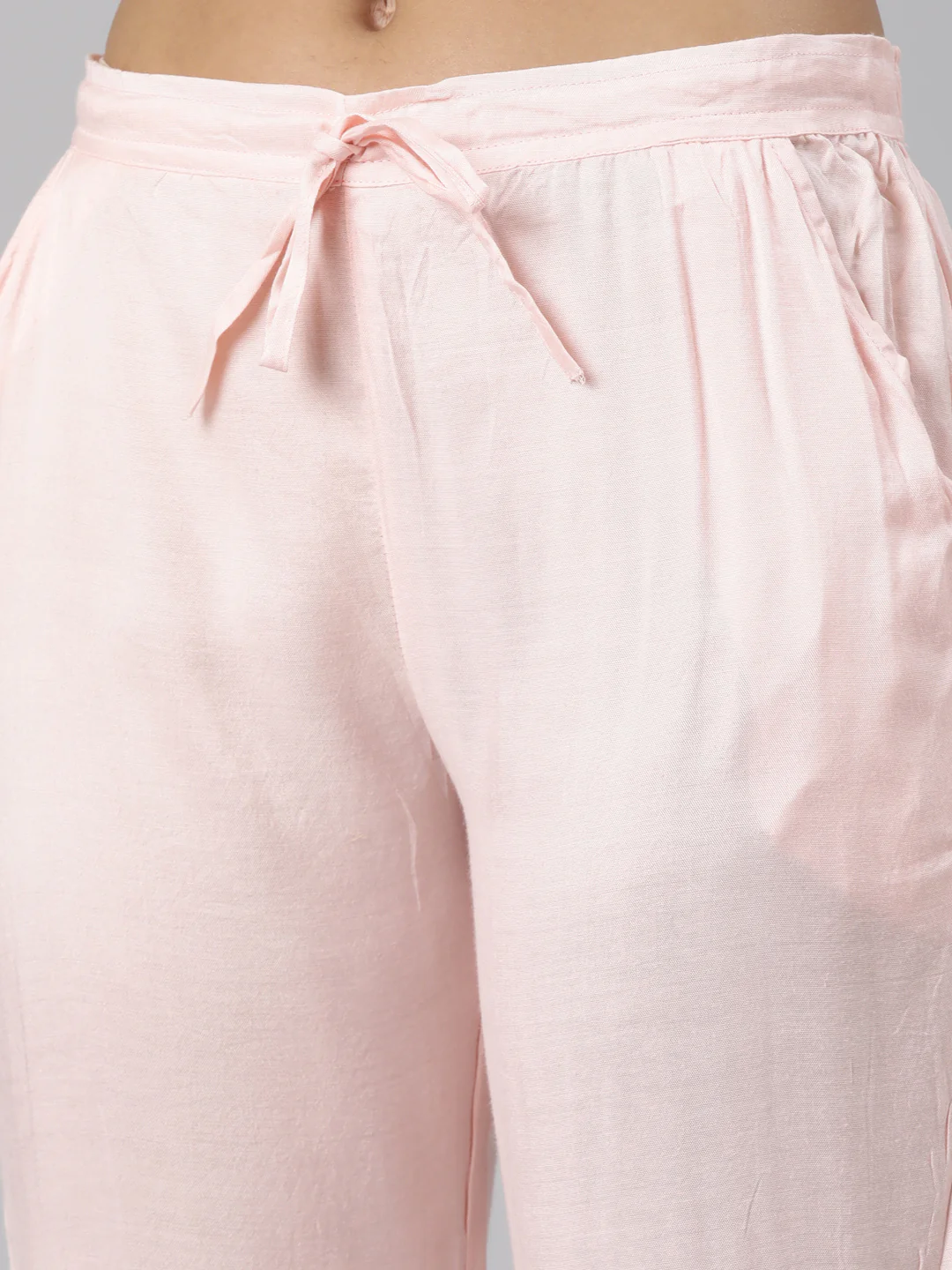 Neerus Pink Regular Straight Floral Kurta And Trousers With Dupatta - Image 6
