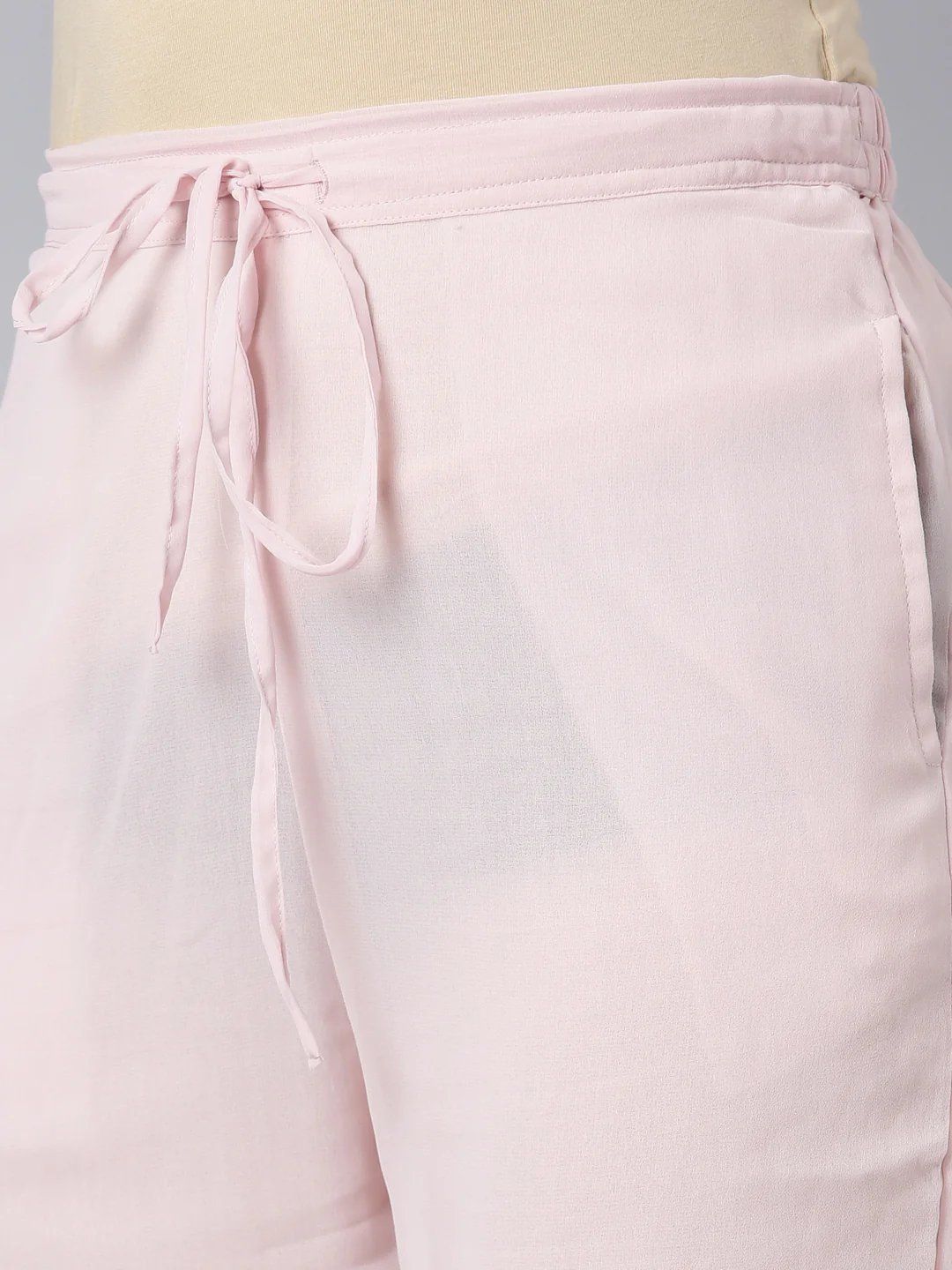Neerus Pink Regular Straight Floral Kurta And Trousers With Dupatta - Image 7