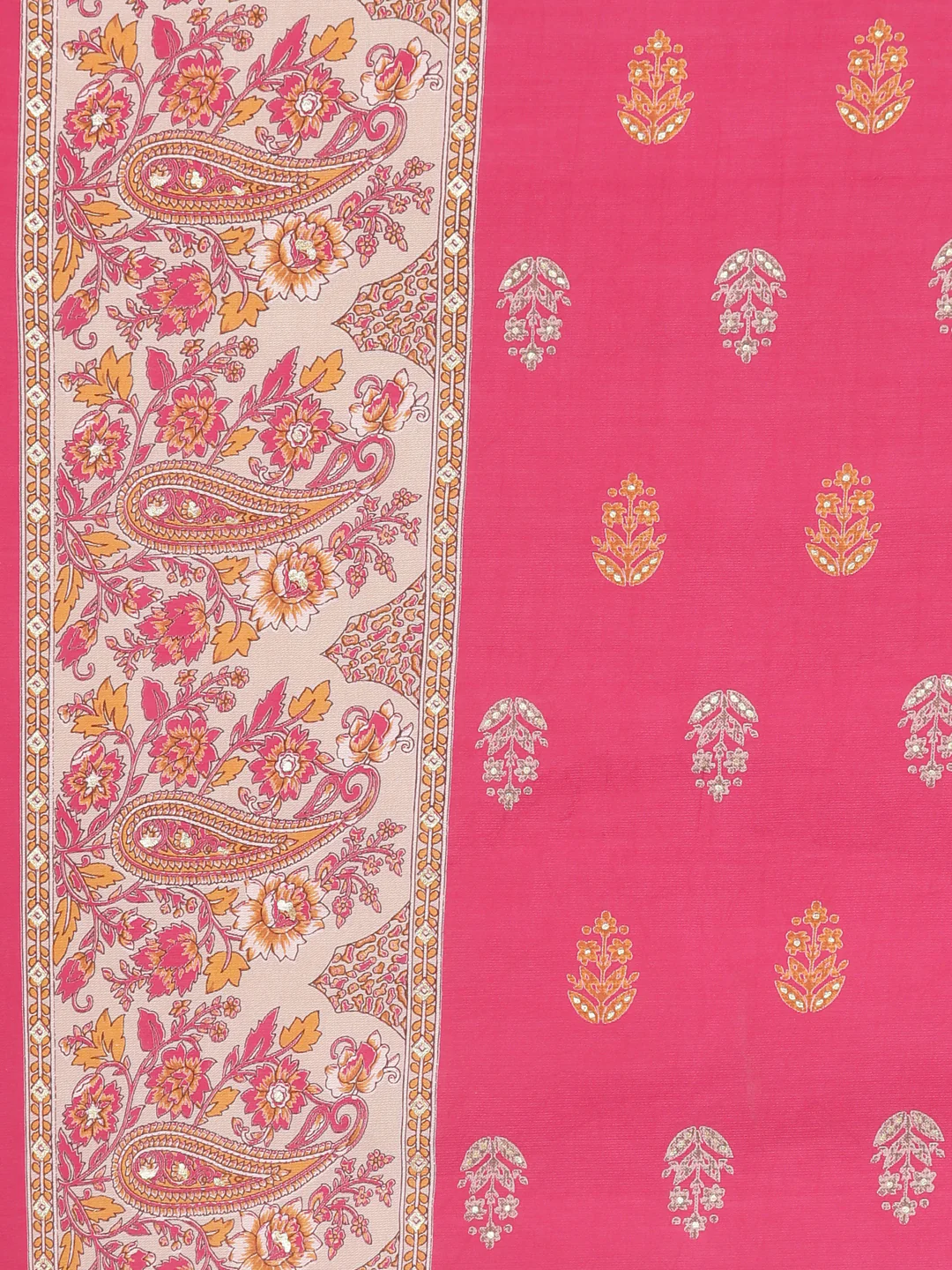Neerus Pink Regular Straight Paisley Kurta And Trousers With Dupatta - Image 7