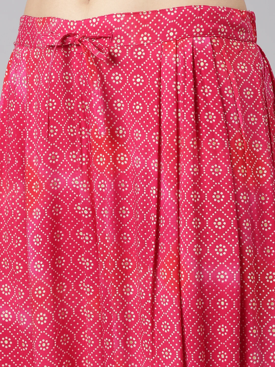 Neerus Pink Regular Straight Printed Kurta And Salwar With Dupatta - Image 6