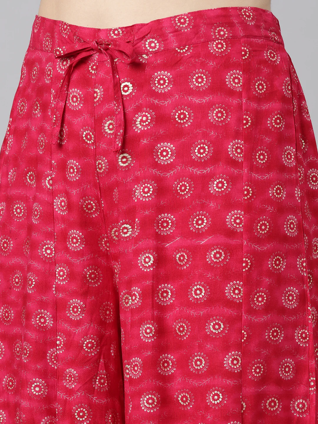 Neerus Pink Regular Straight Printed Kurta And Sharara With Dupatta - Image 6