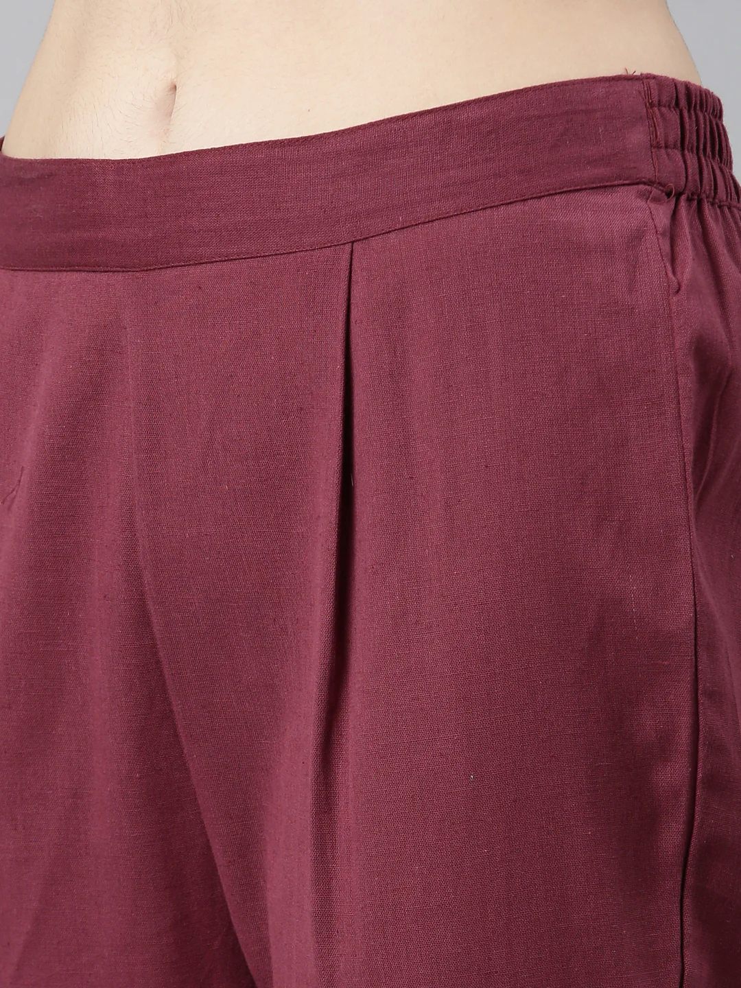 Neerus Pink Regular Straight Printed Kurta And Trousers - Image 6