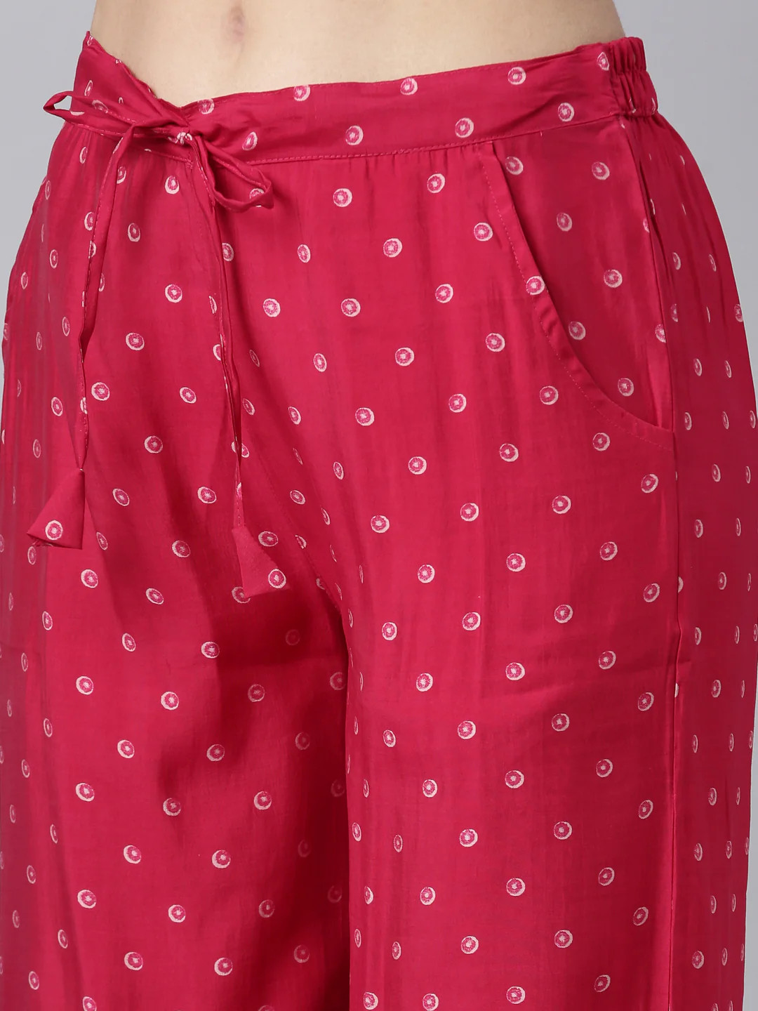 Neerus Pink Regular Straight Striped Kurta And Salwar With Dupatta - Image 6