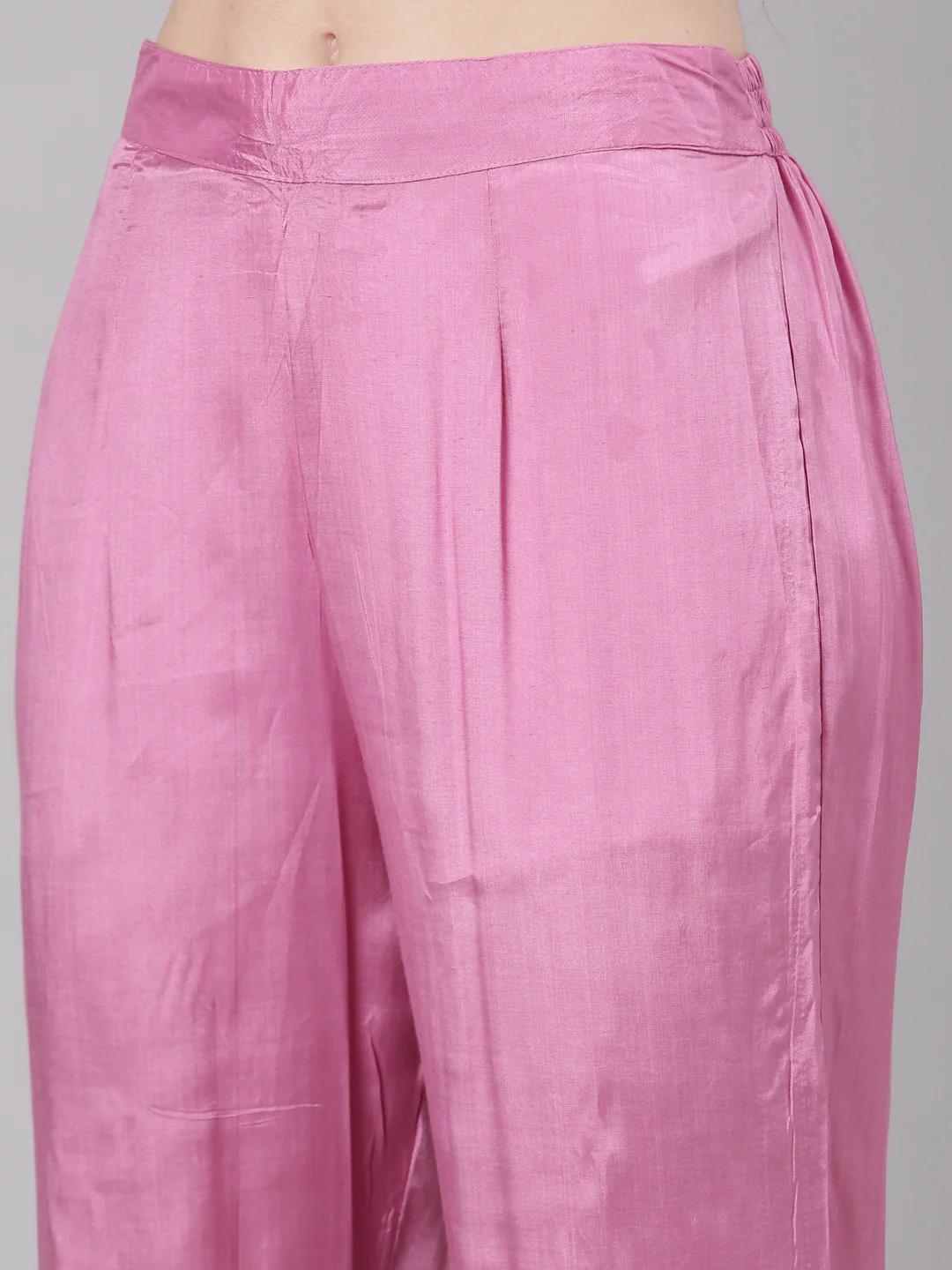Neerus Pink Straight Casual Floral Kurta and Trouser - Image 7