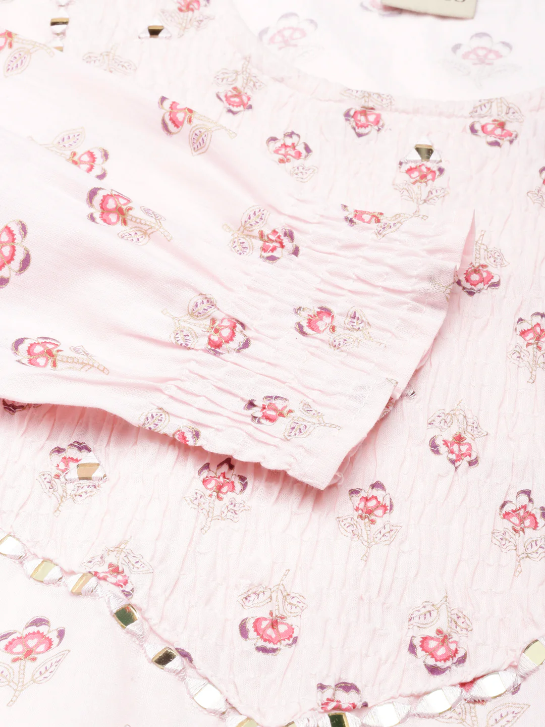 Neerus Pink Straight Casual Floral Straight Kurta - Image 7