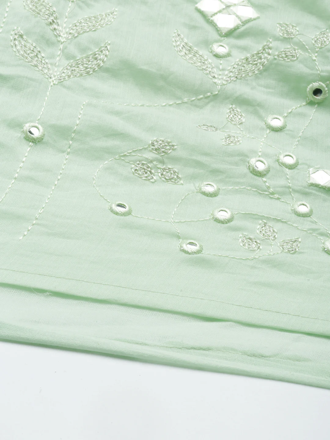 Neerus Pista Color Cotton Fabric Kurta - Image 8