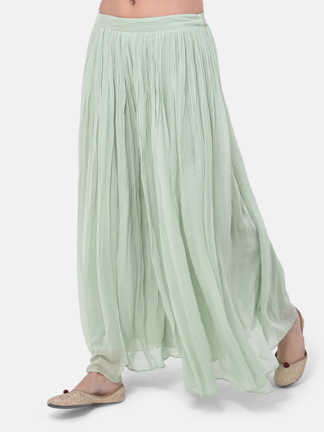 Neerus Pista Color Georgette Fabric Suit-Fusion - Image 6