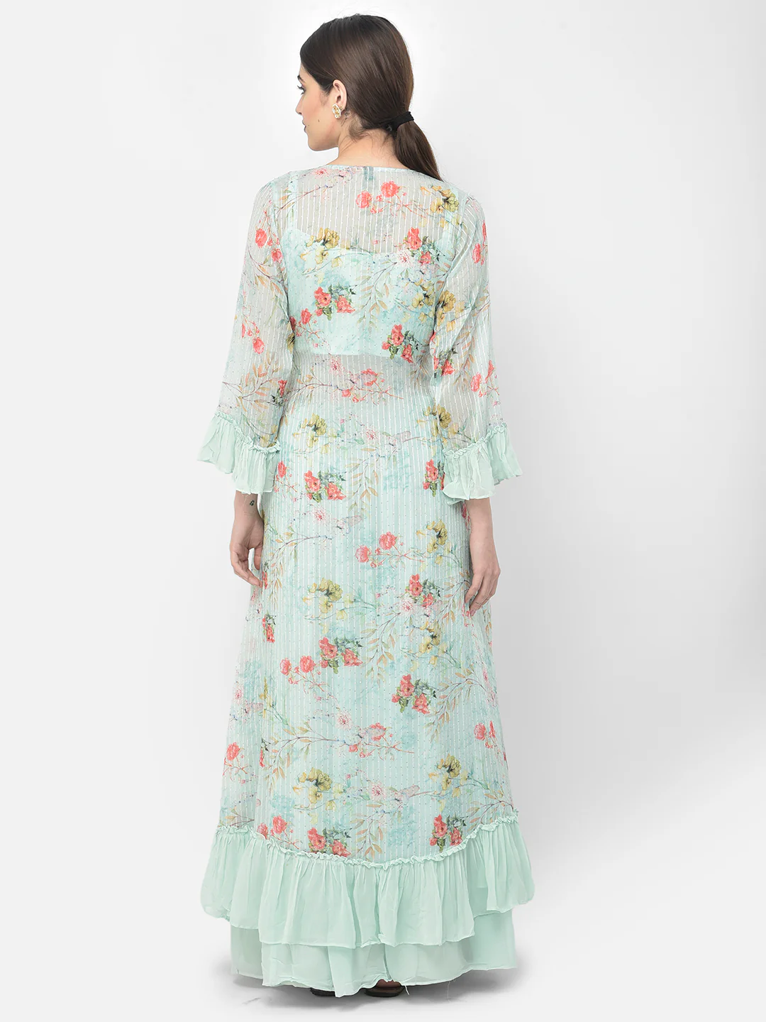 Neerus Pista Color Georgette Fabric Suit Set - Image 2