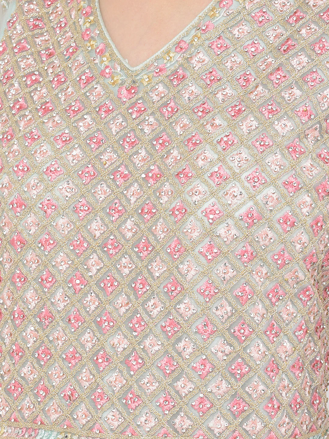 Neerus Pista Color Nett Fabric Salwar Kameez - Image 6