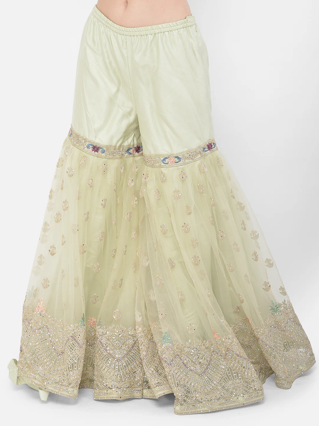 Neerus Pista Color Nett Fabric Salwar Kameez - Image 8