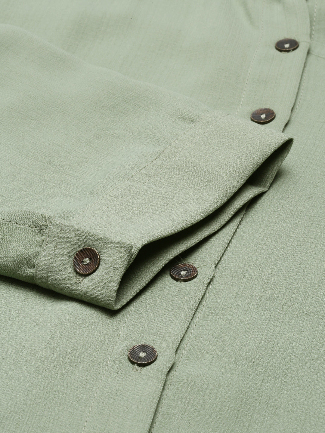 Neerus Pista Color Slub Rayon Fabric Kurta - Image 6