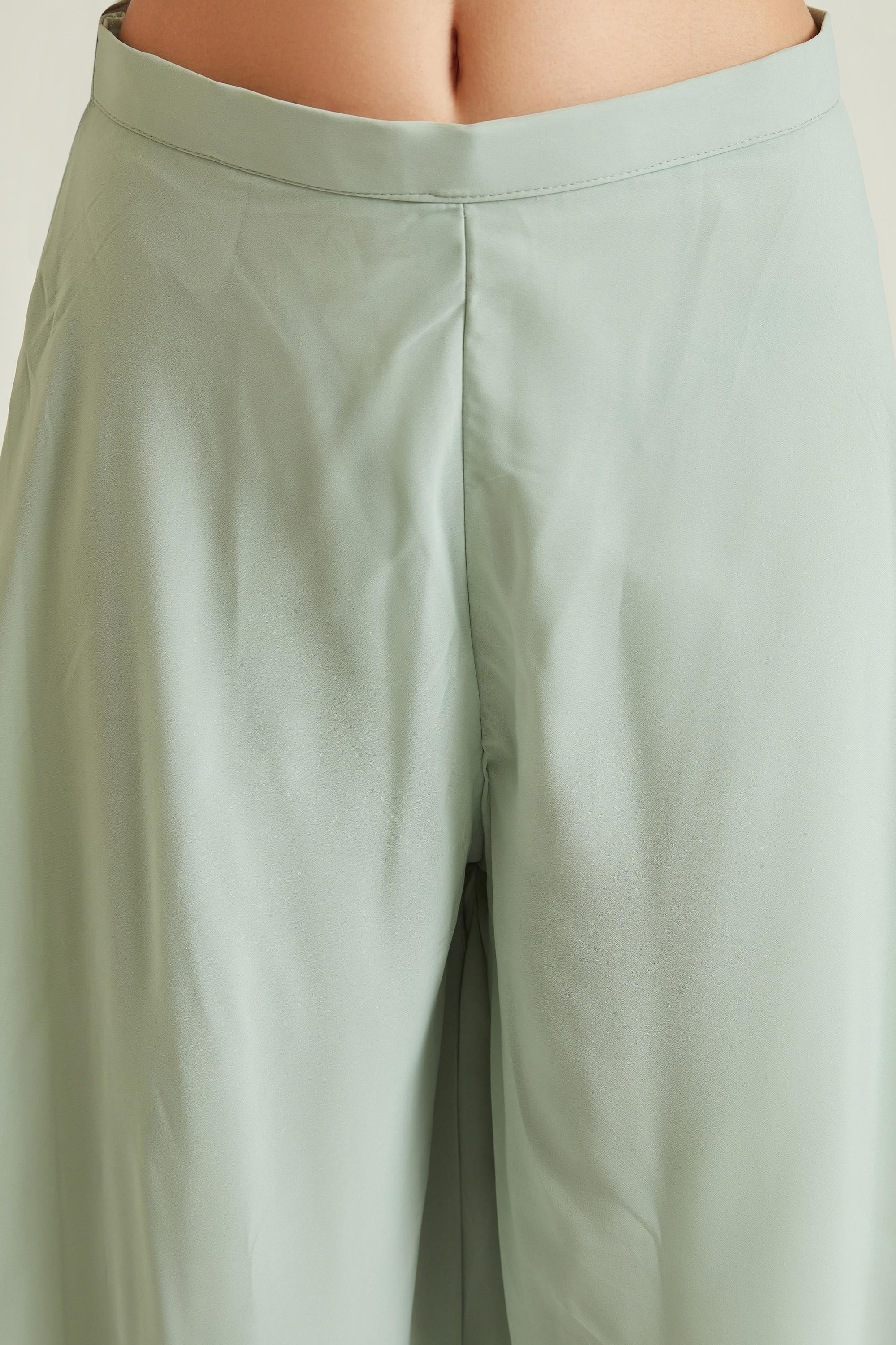 Neerus Pista Colour Georgette Fabric Suit - Image 5