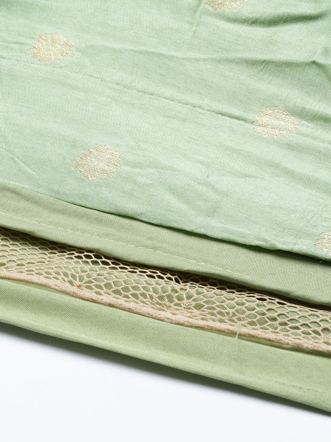 Neerus Pista Green Color Banaras Fabric Lehenga Choli - Image 3