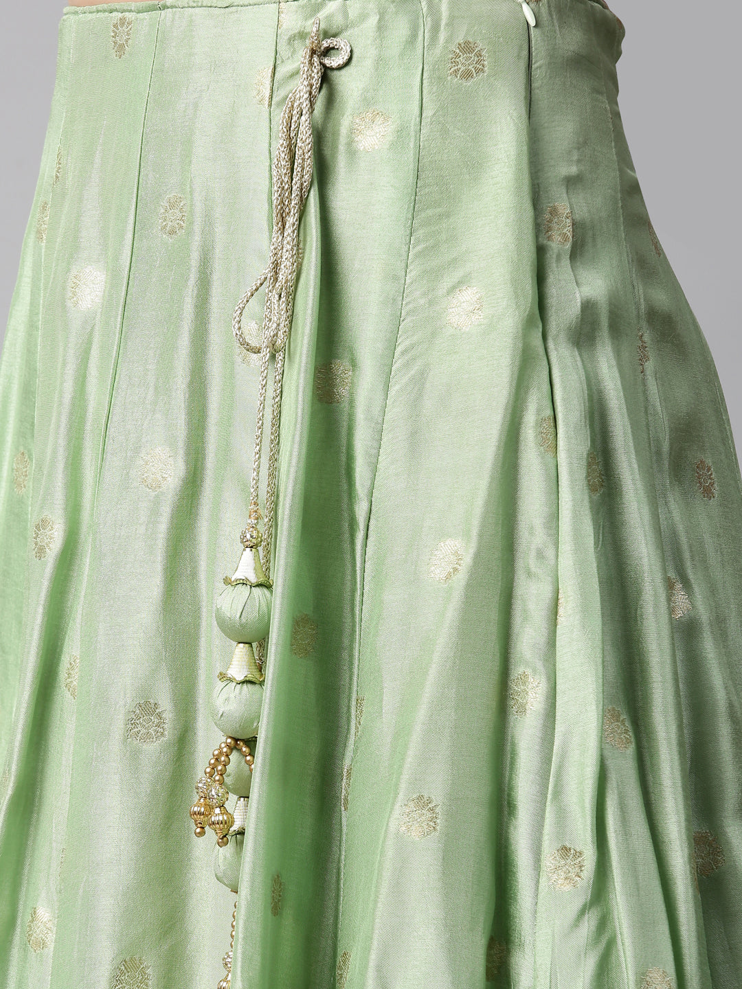 Neerus Pista Green Color Banaras Fabric Lehenga Choli - Image 38