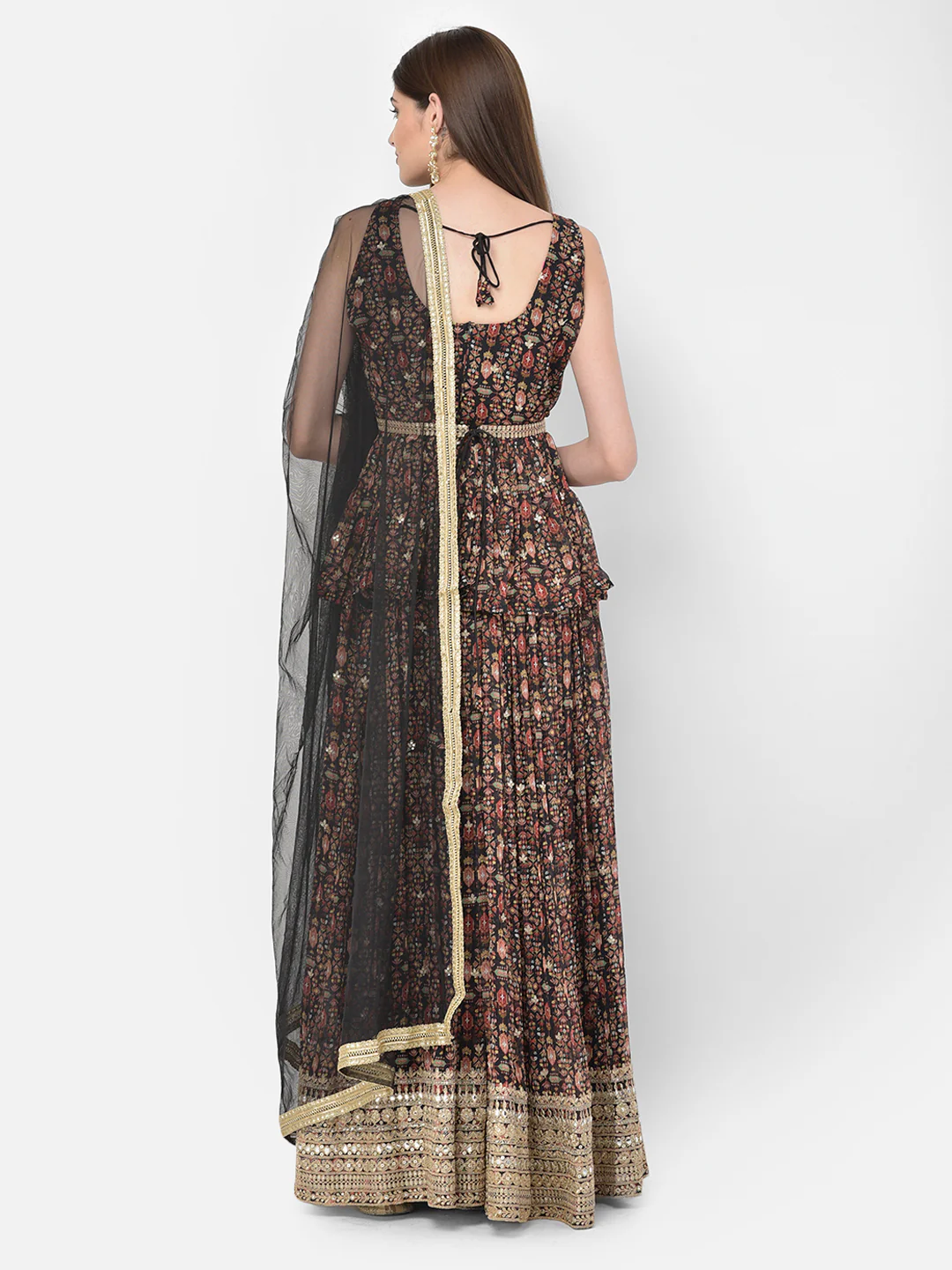 Neerus Printed Color Georgette Fabric Lehenga Choli - Image 5