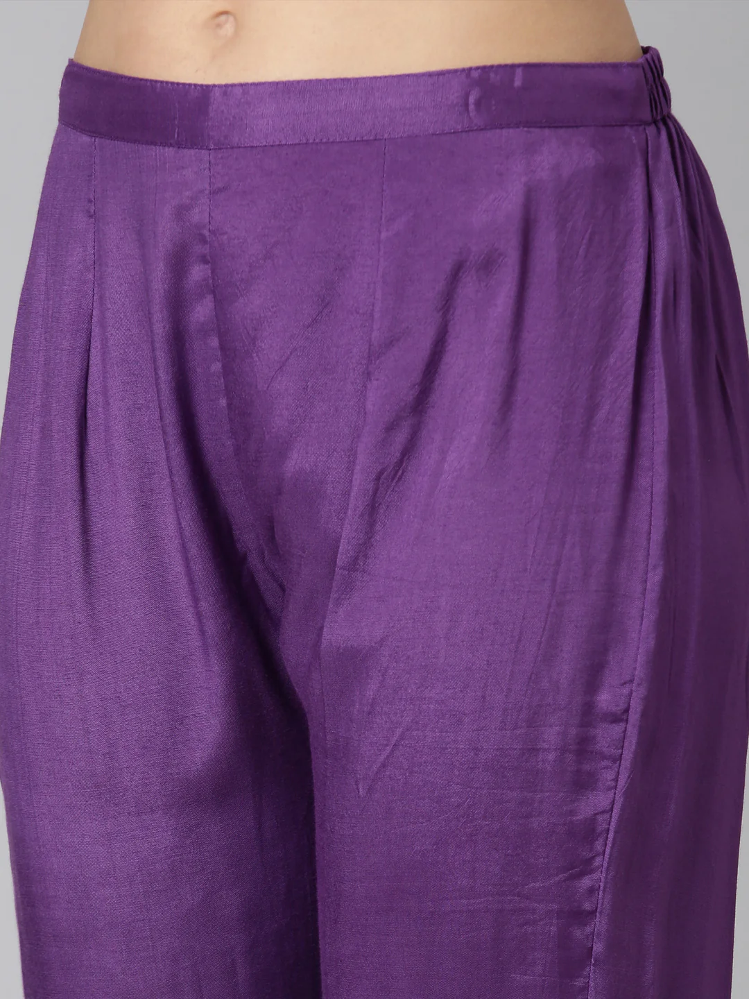 Neerus Purple Casual Geometric Straight Kurta and Trousers With Dupatta - Image 7