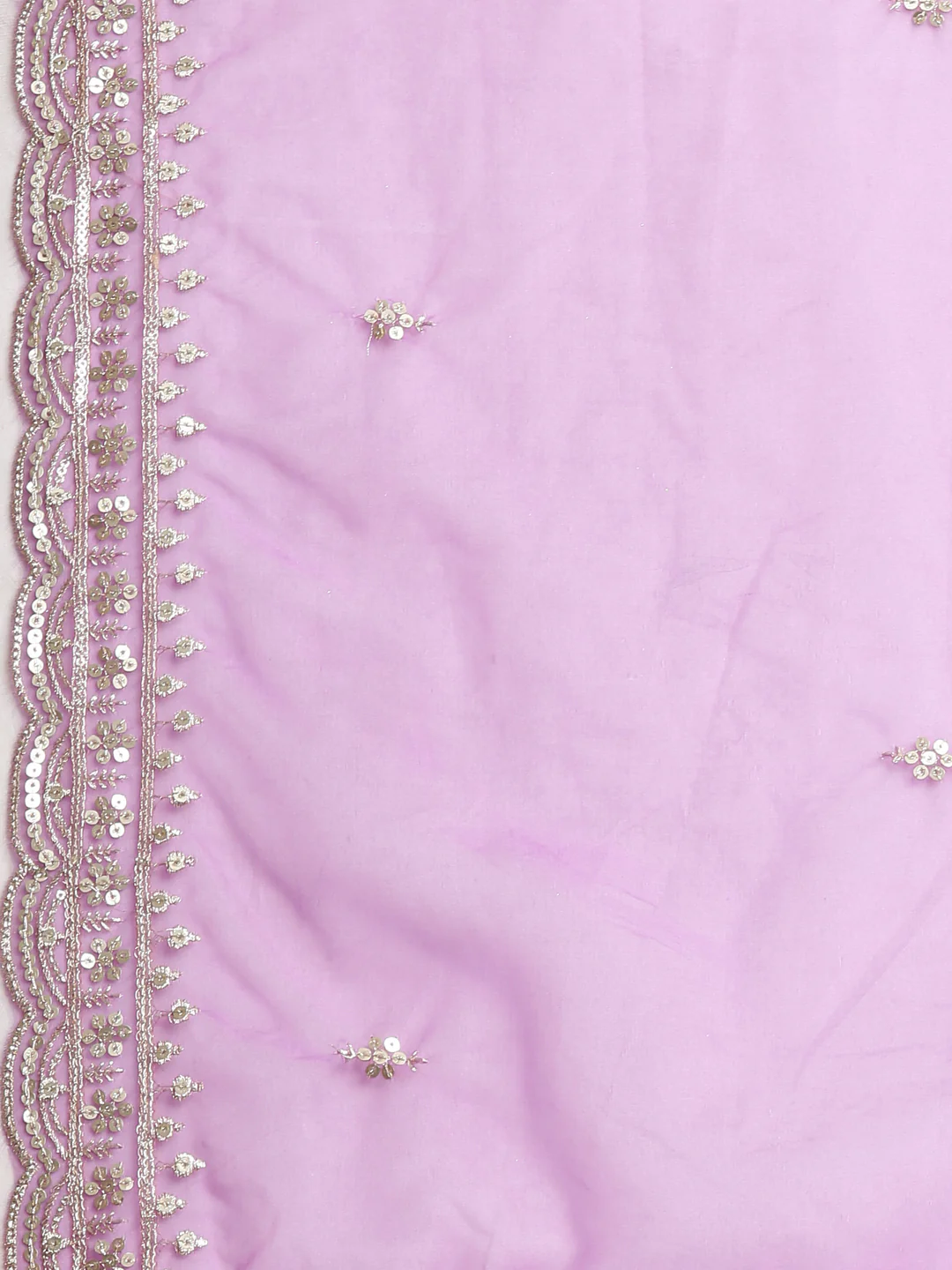 Neerus Purple Casual Geometric Straight Kurta and Trousers With Dupatta - Image 8
