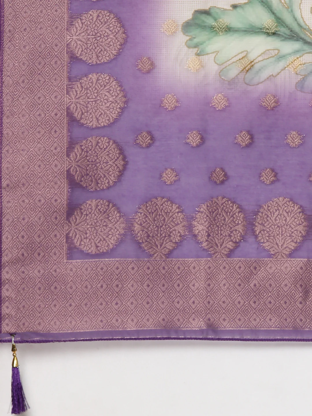 Neerus Purple Casual Solid Straight Kurta and Trousers With Dupatta - Image 8