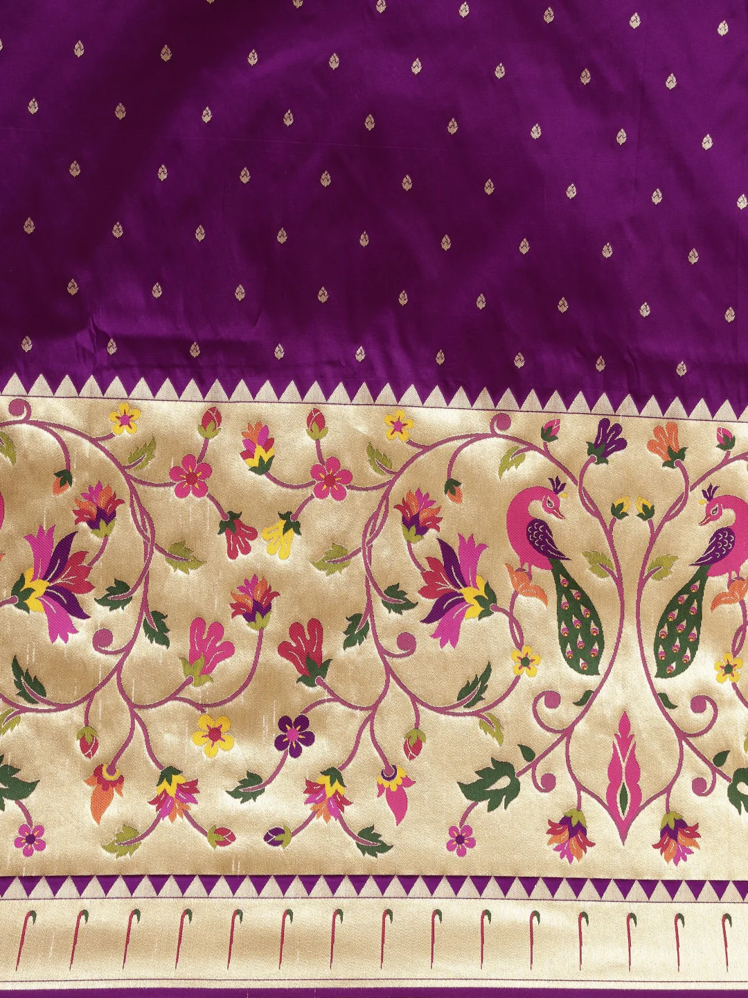 Neerus Purple Color Banaras Fabric Saree - Image 3