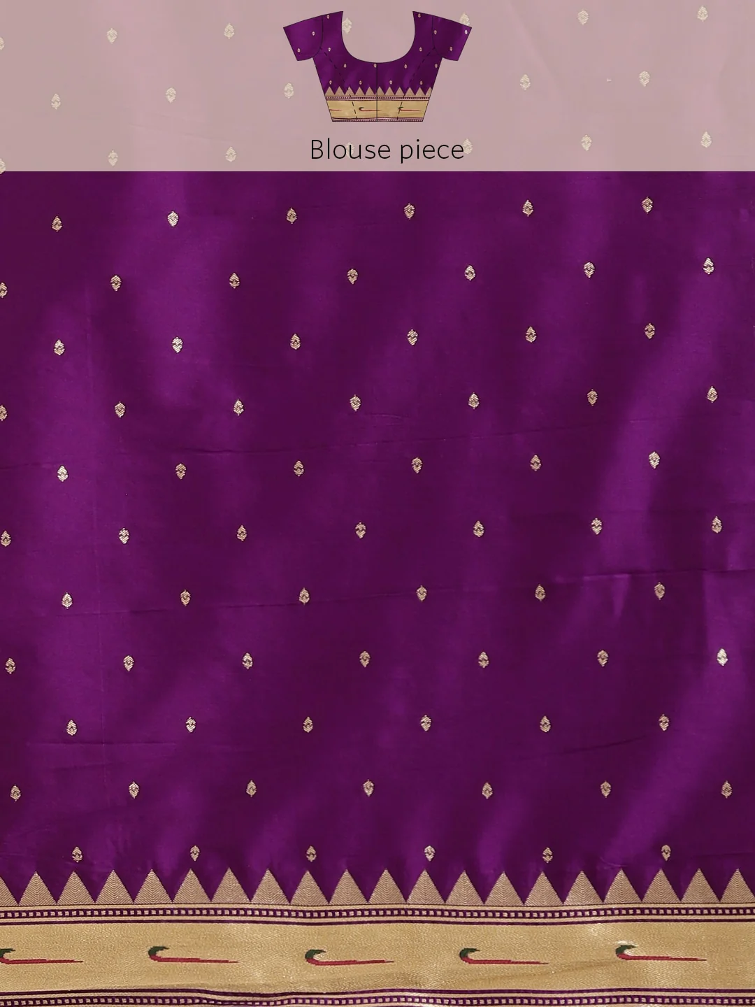 Neerus Purple Color Banaras Fabric Saree - Image 6