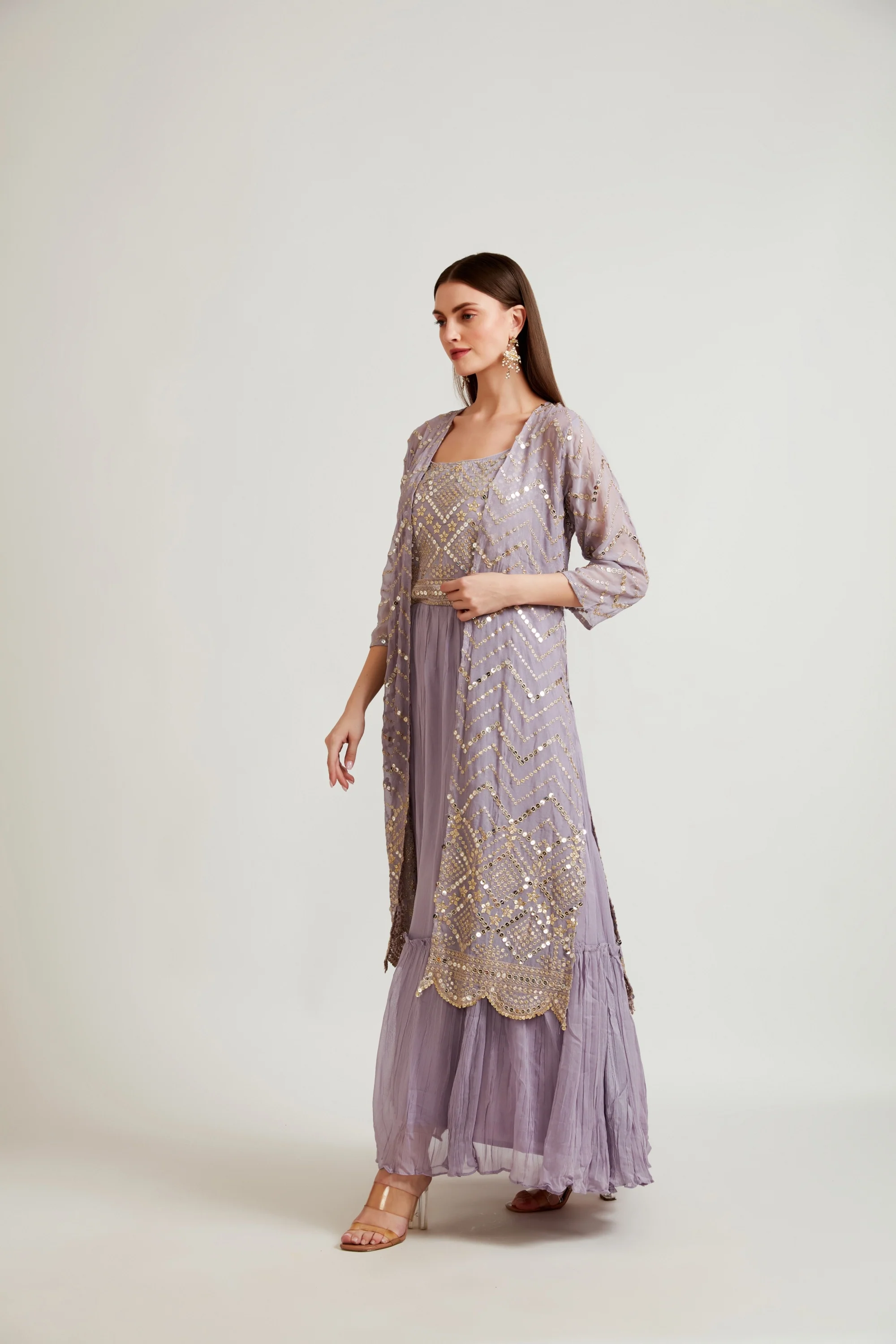 Neerus Purple Color Fusion Suit Set - Image 2