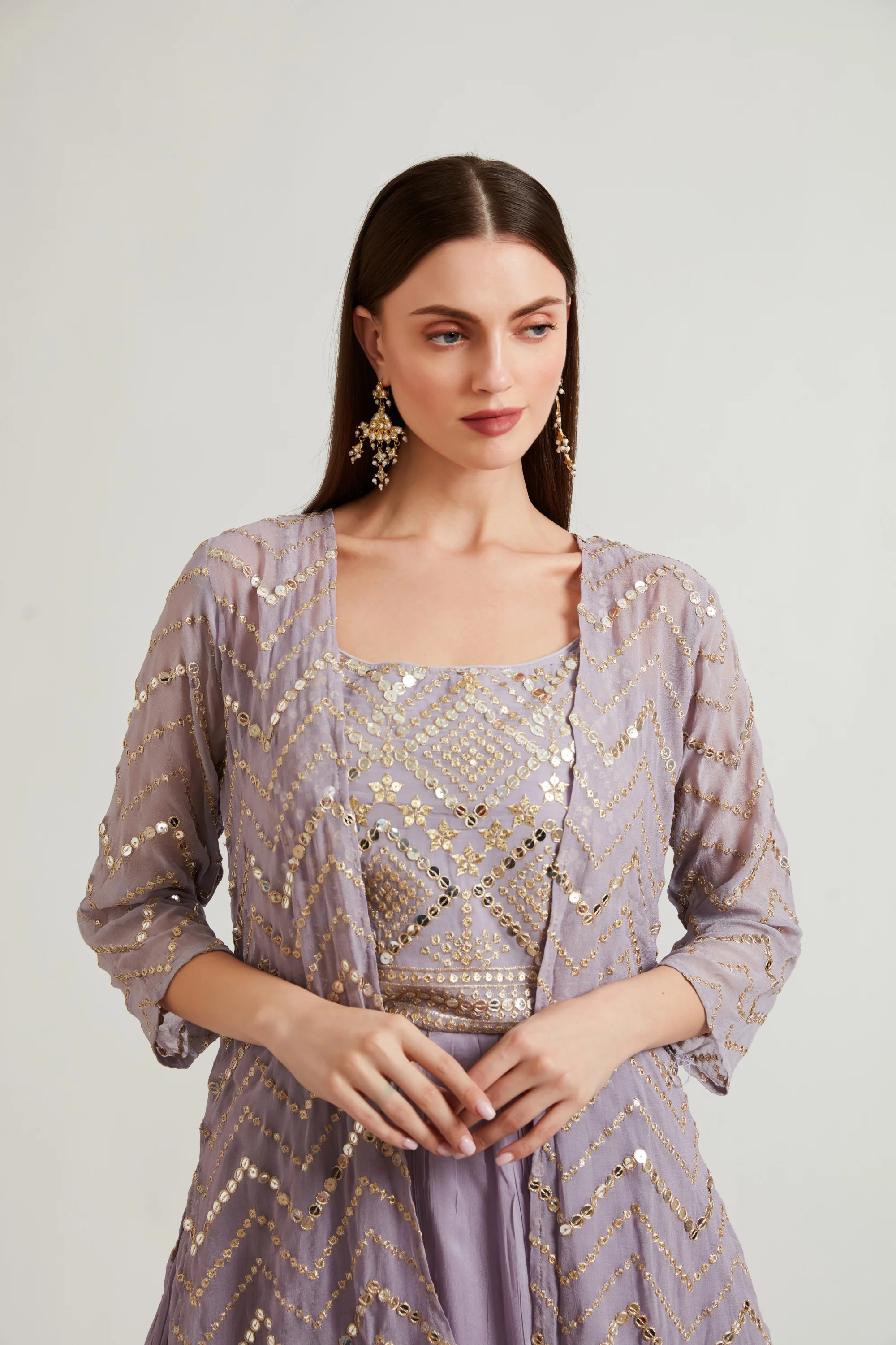 Neerus Purple Color Fusion Suit Set - Image 5
