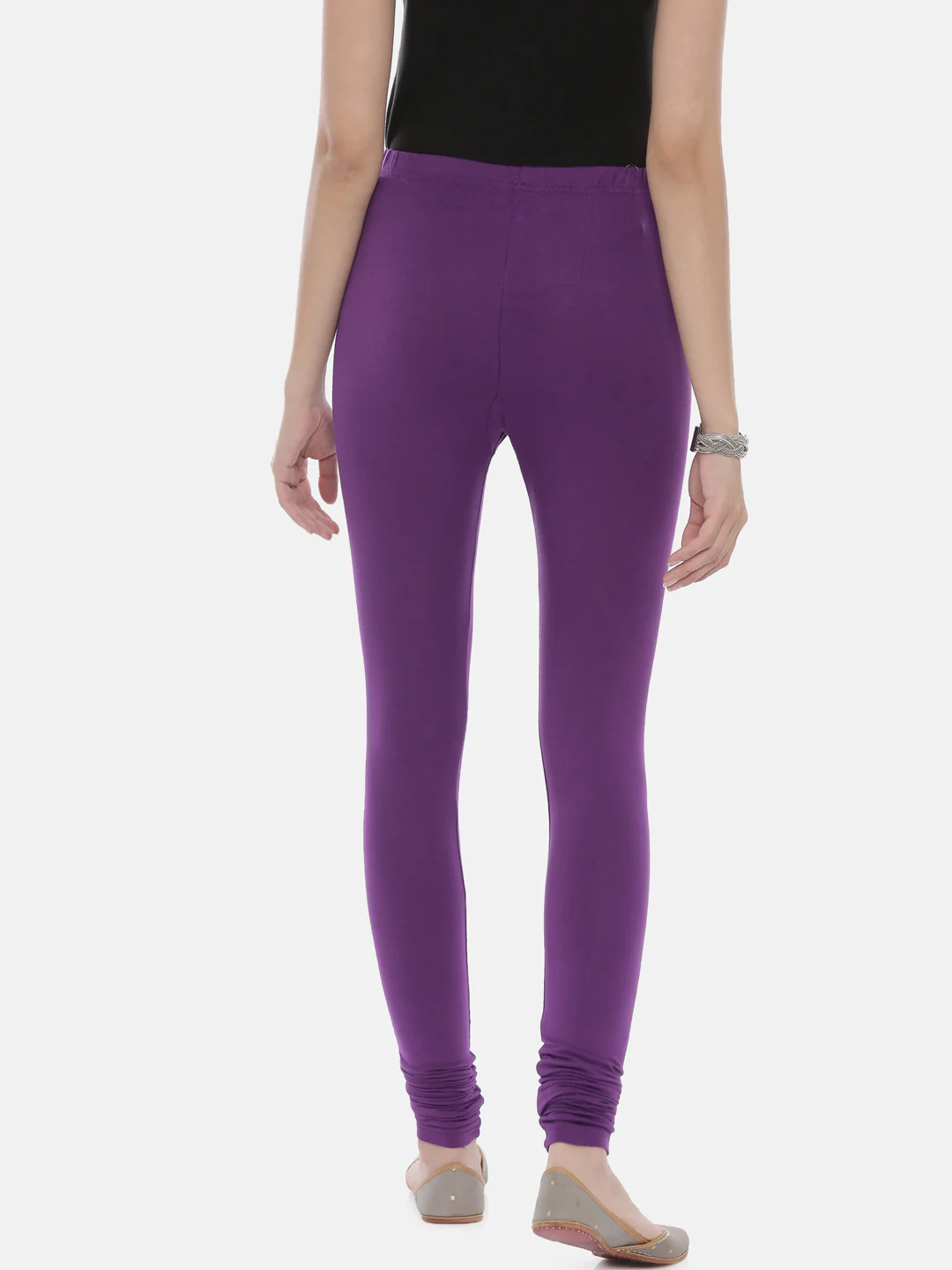Neerus Purple Color Lycra Fabric Leggings - Image 16