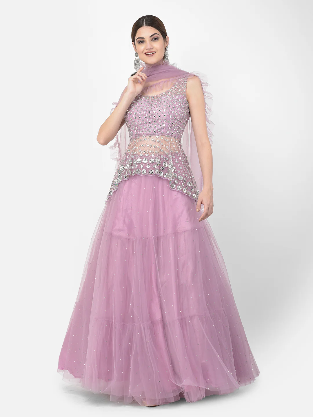Neerus Purple Color Nett Fabric Salwar Kameez - Image 8